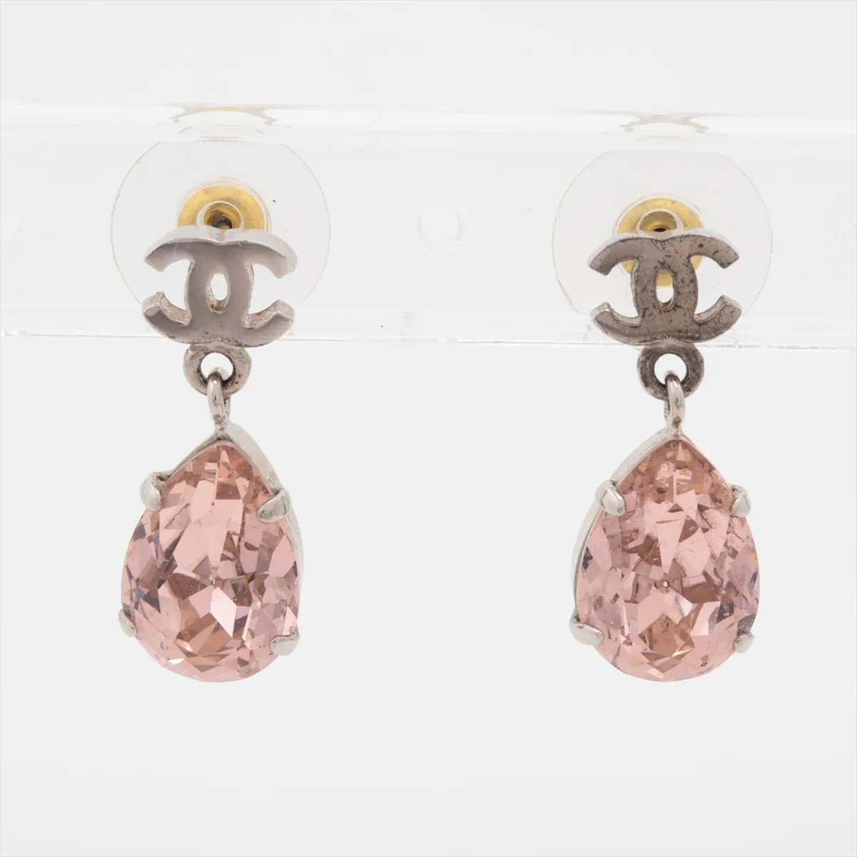 Coco Mark Earrings (Pair) Metal Silver.