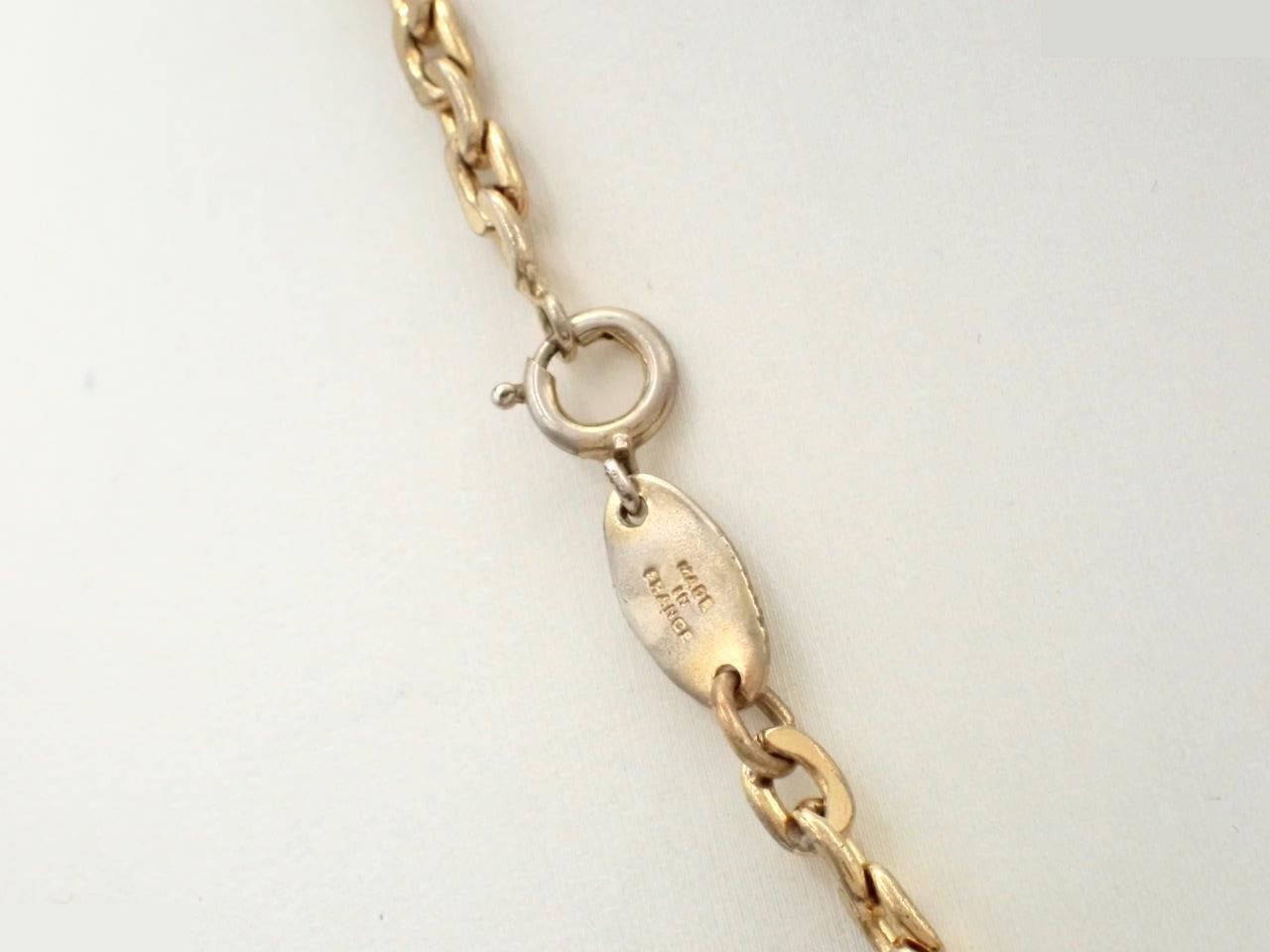Coco Rhinestone Double-Sided Gold Necklace, Chain Approx. 38cm — view 2
