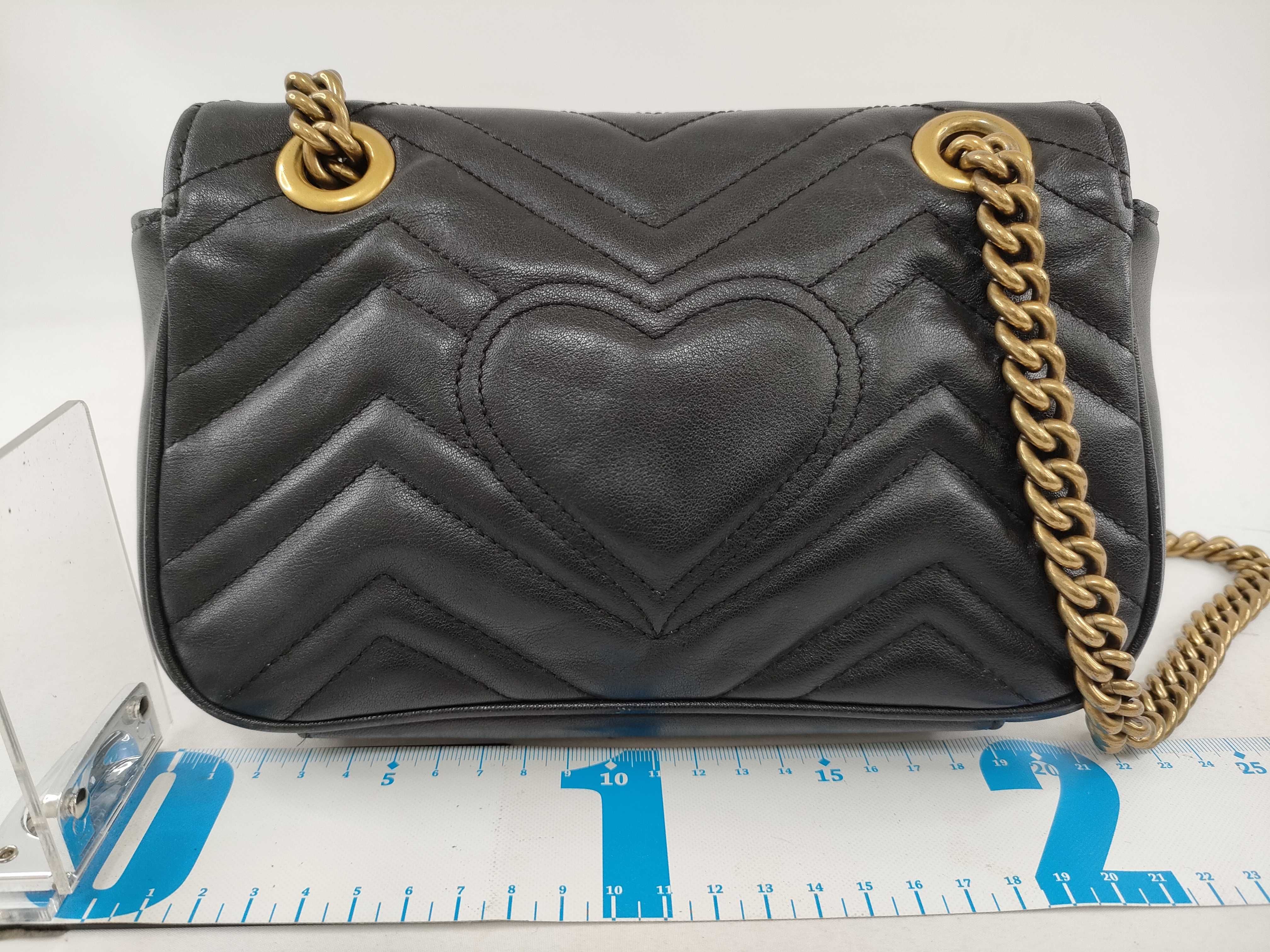 GG Marmont Small Shoulder Bag, Black, 446744 (Shoulder Bag) — view 2