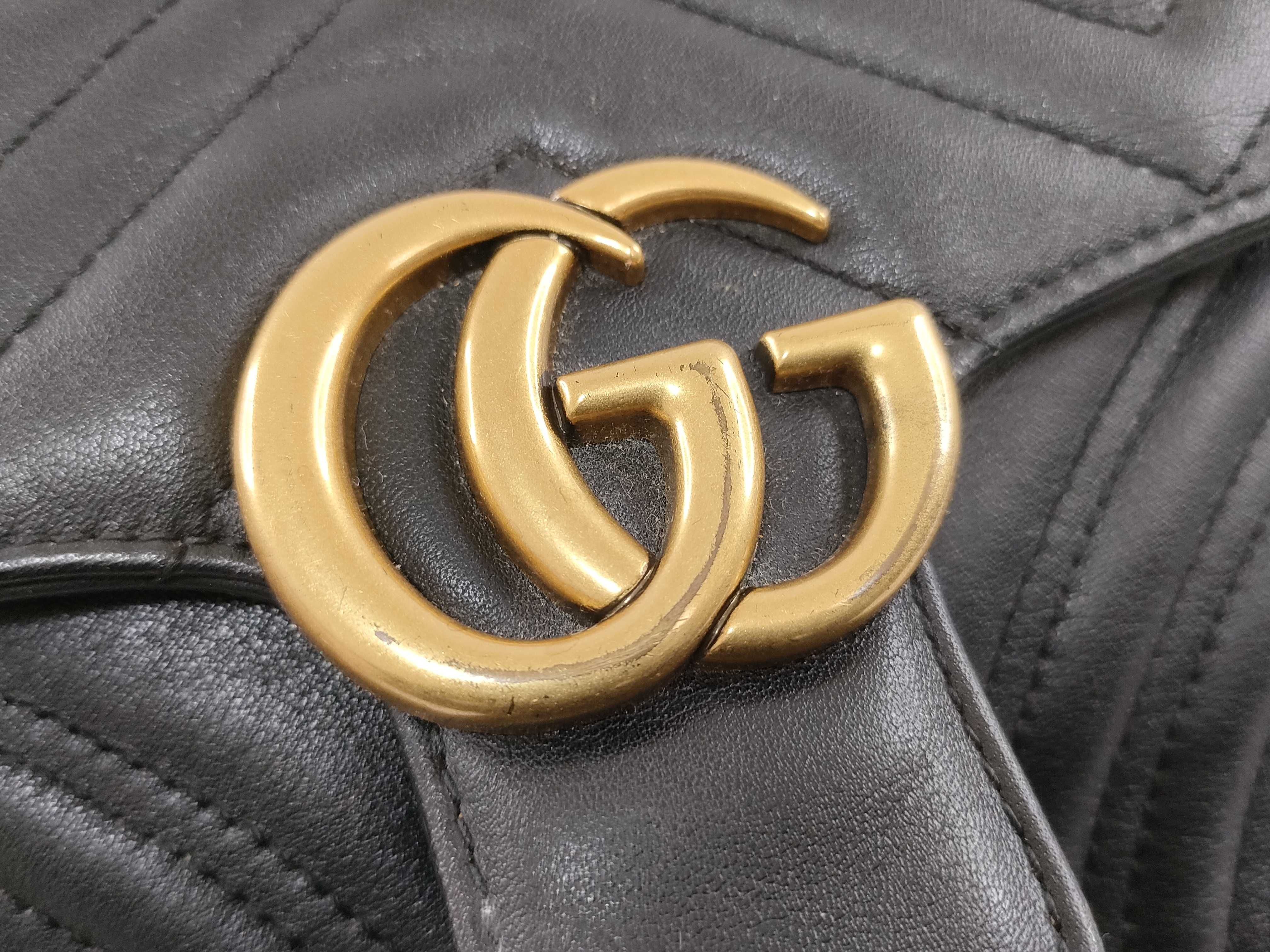 GG Marmont Small Shoulder Bag, Black, 446744 (Shoulder Bag) — view 8