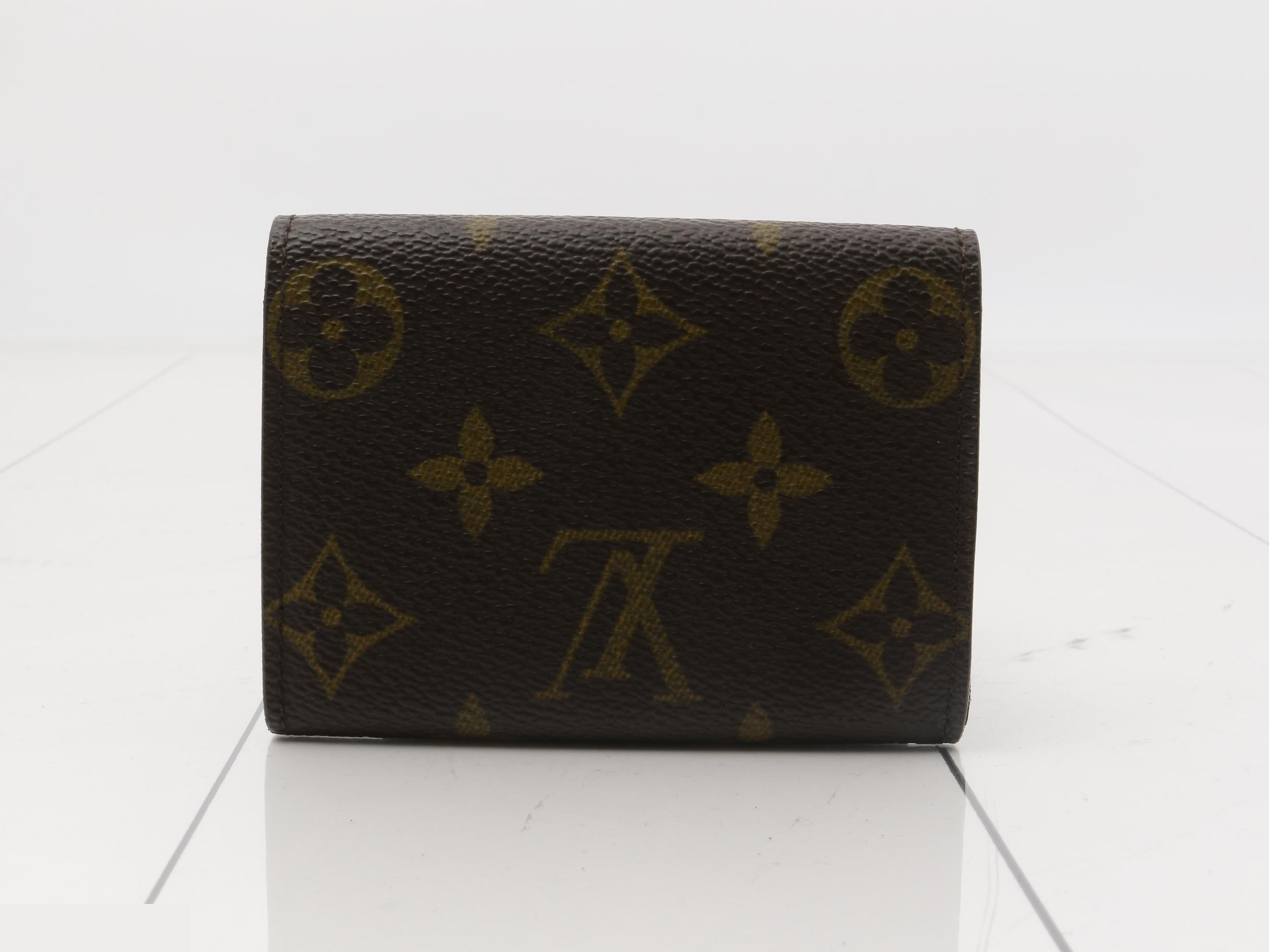 M61930 Porte Monnaie Plat Coin Case, Monogram Brown — view 2