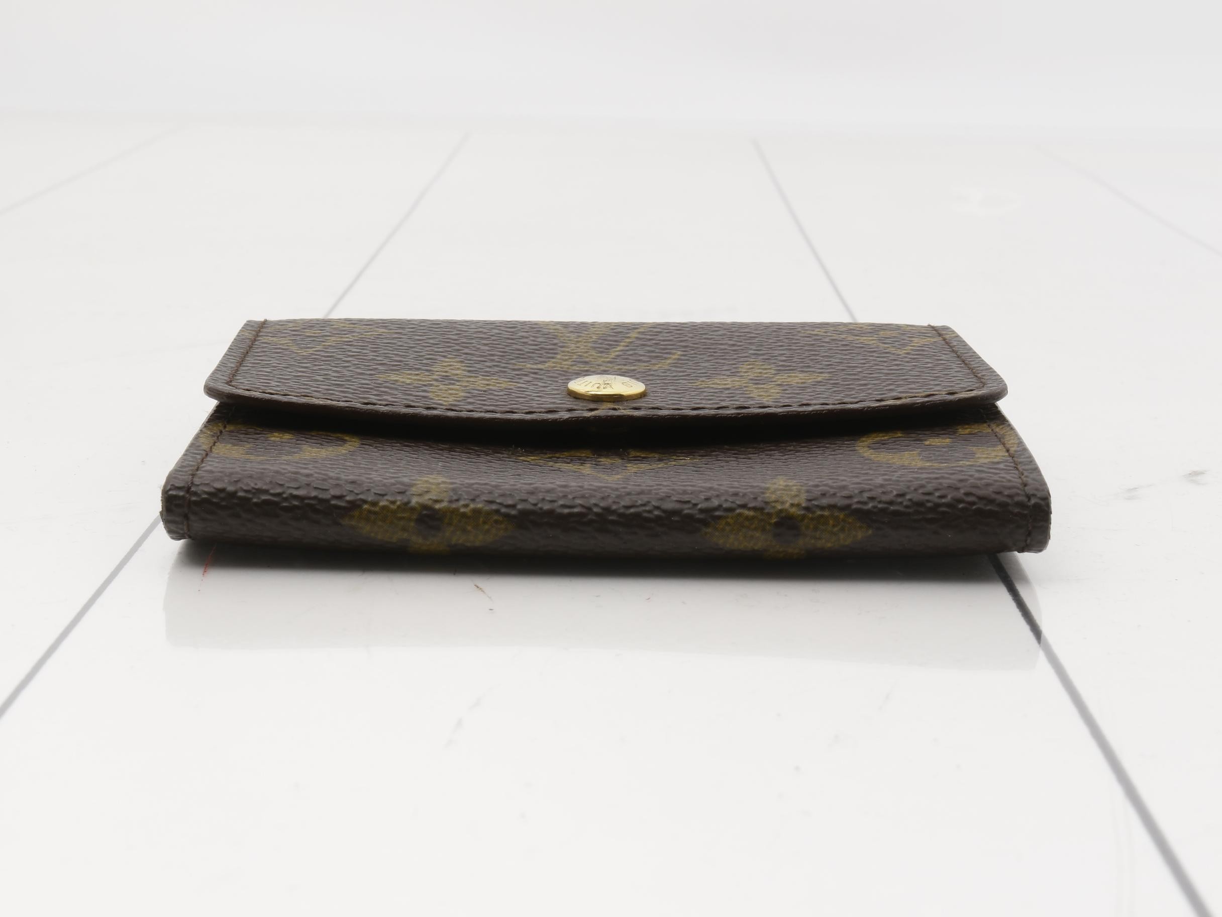 M61930 Porte Monnaie Plat Coin Case, Monogram Brown — view 3