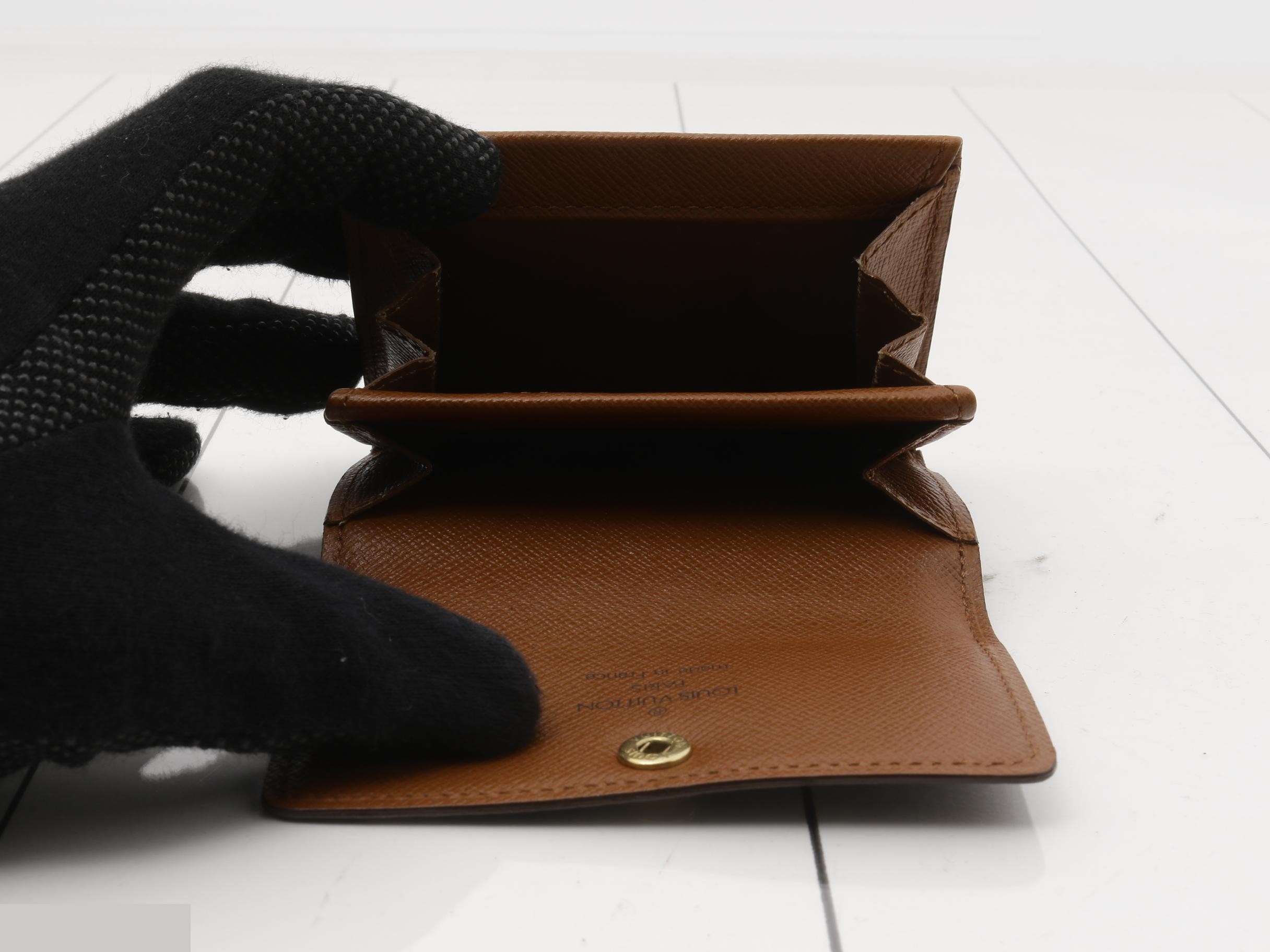M61930 Porte Monnaie Plat Coin Case, Monogram Brown — view 4