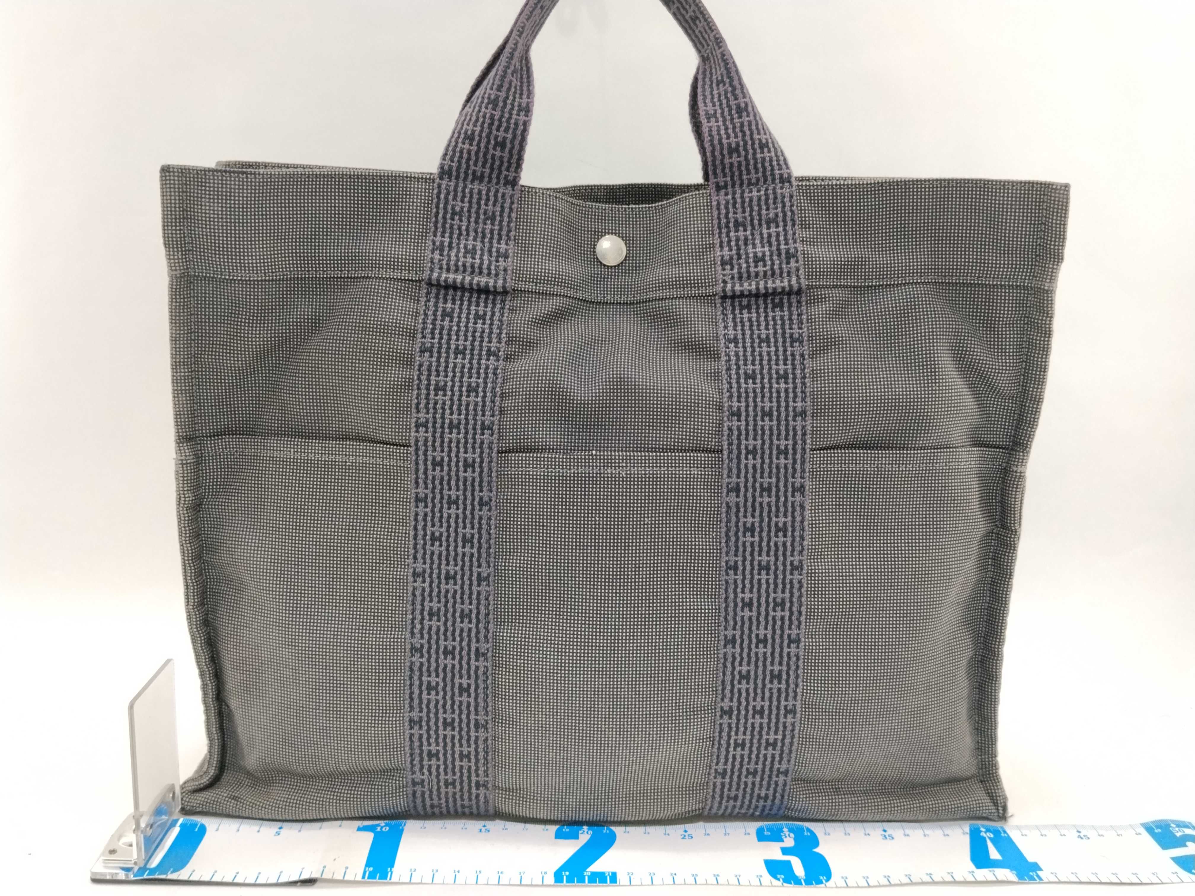 Herline Hermes Grey Tote Bag — view 2