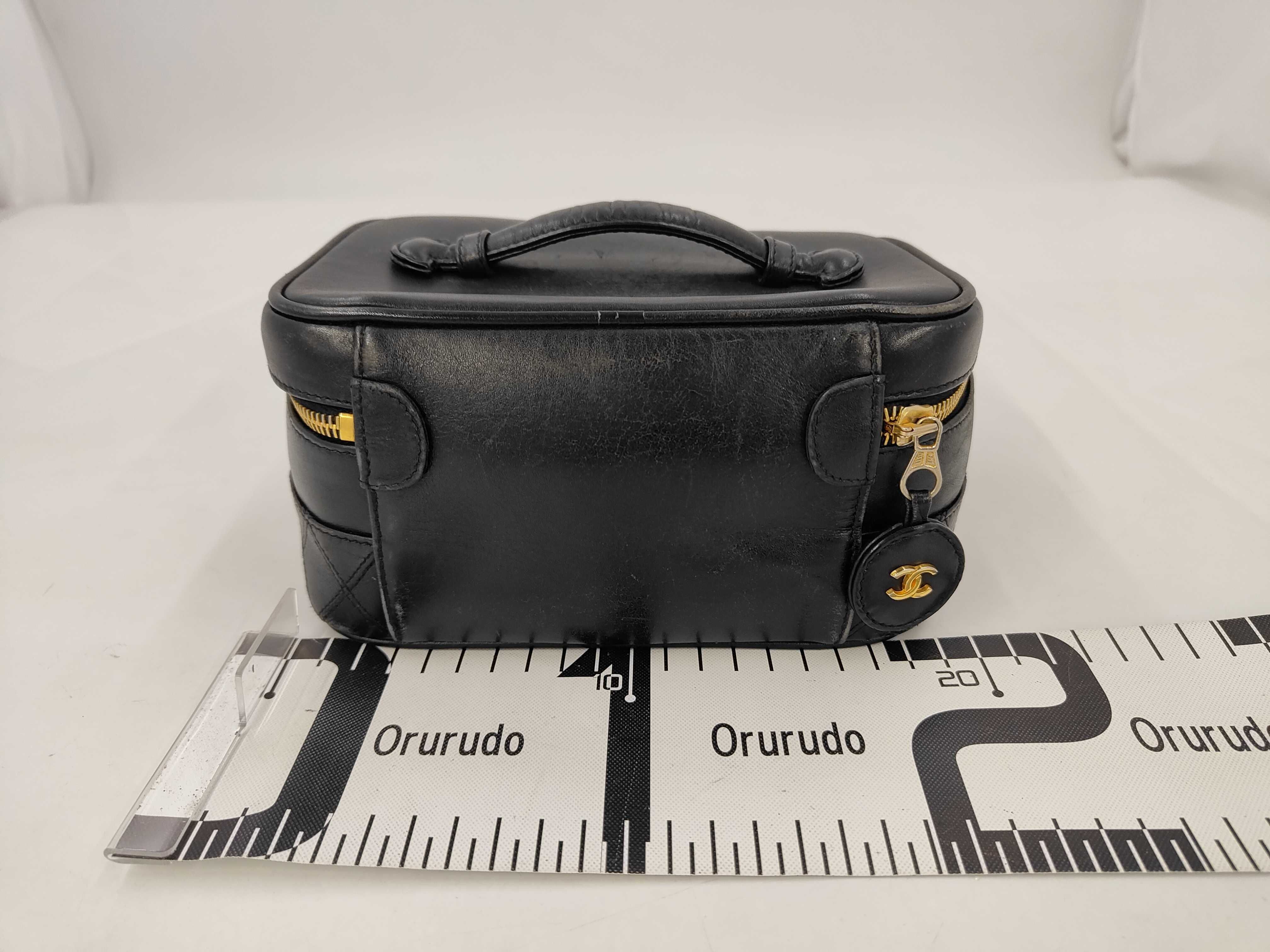 Bicolore Lambskin Vanity Bag with Gold Hardware, Clear Serial Number — view 2