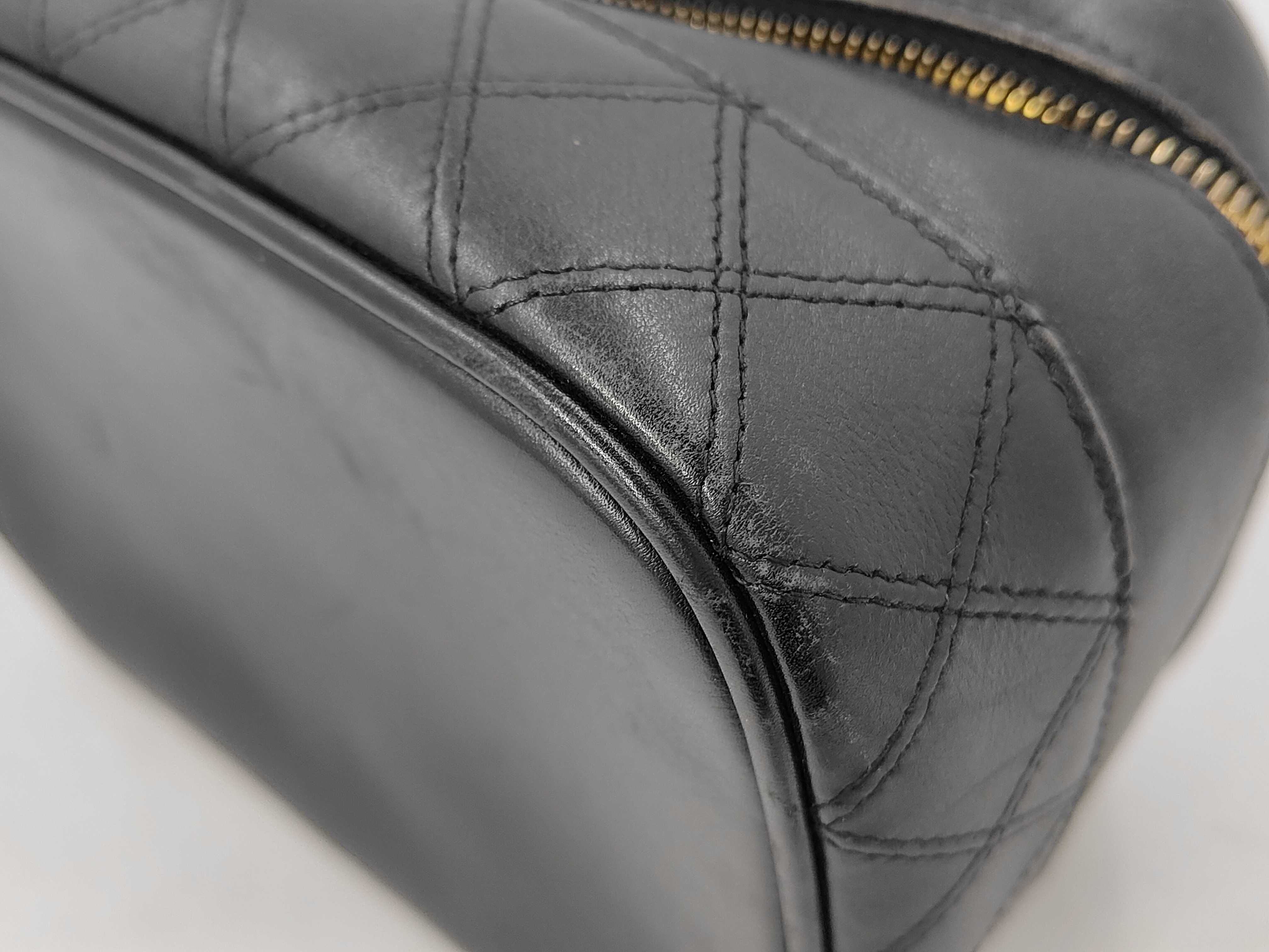 Bicolore Lambskin Vanity Bag with Gold Hardware, Clear Serial Number — view 8