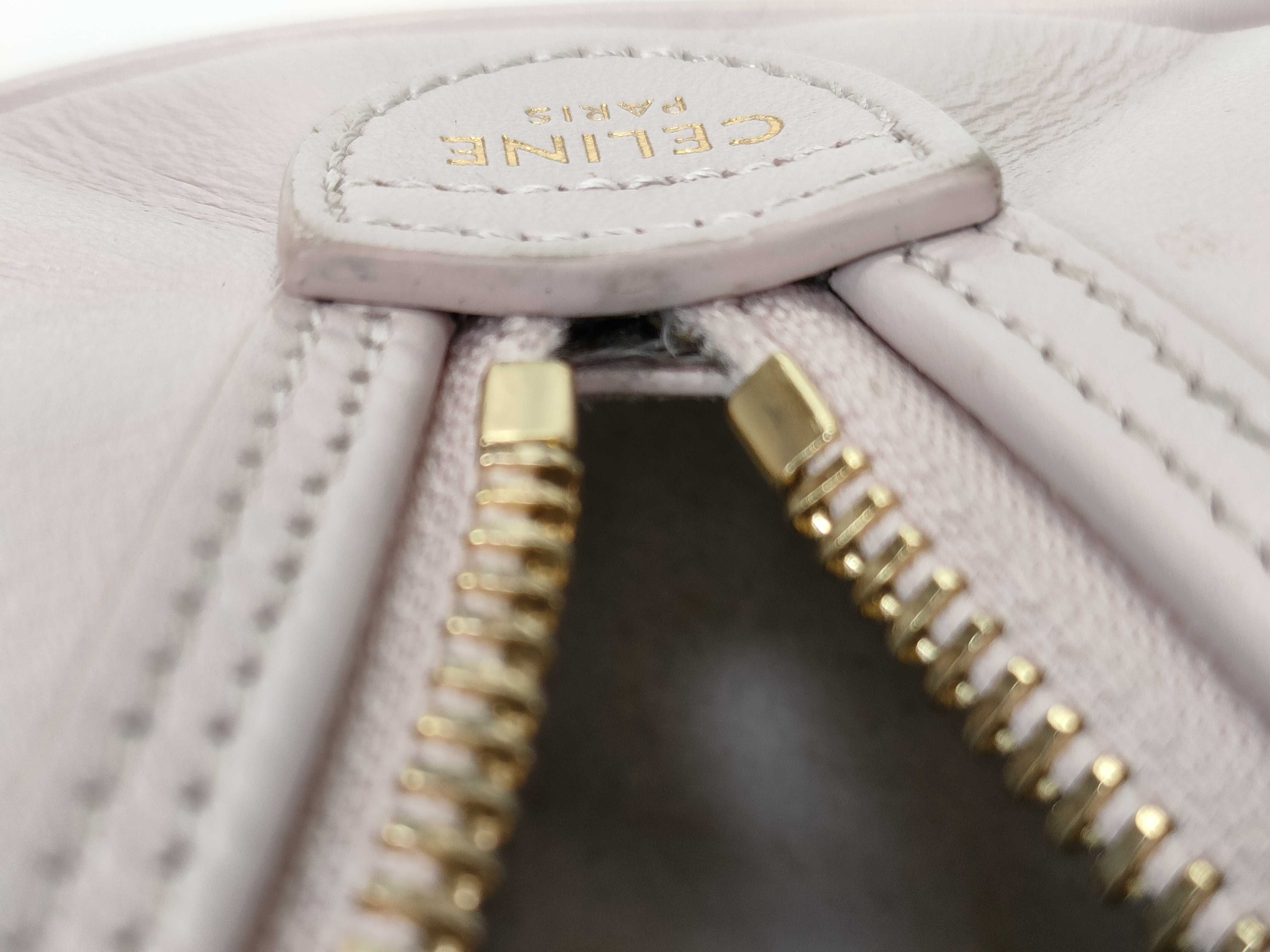 10P043 Triomphe Mini Boston Bag, Leather, Pink, Strap, Boston Bag — view 10