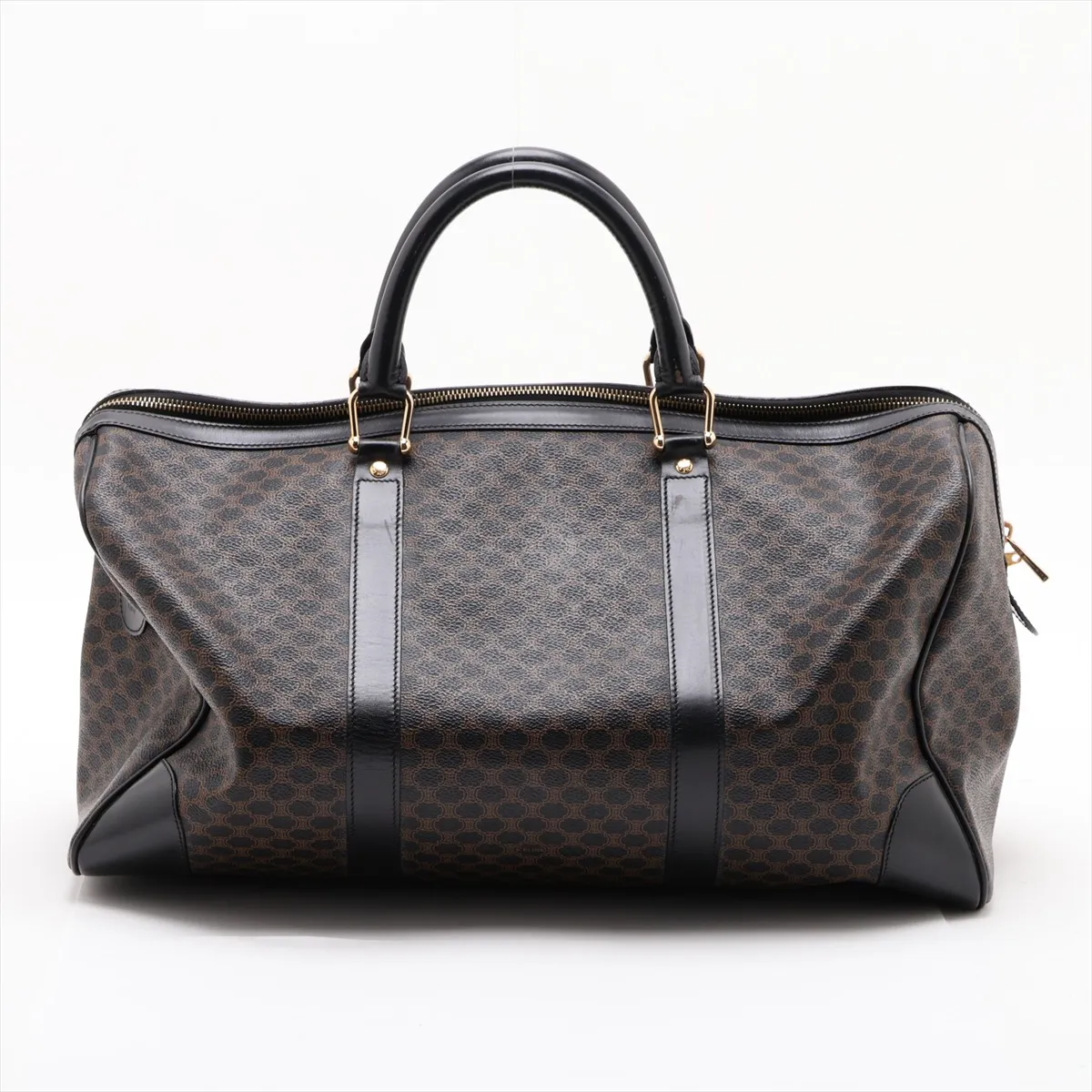 Macadam PVC x Leather Boston Bag, Black x Brown — view 2