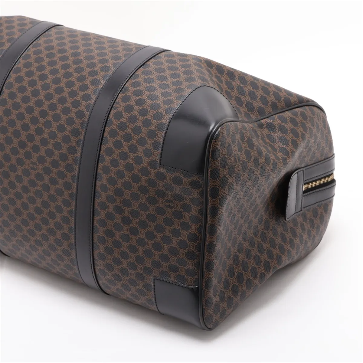 Macadam PVC x Leather Boston Bag, Black x Brown — view 3