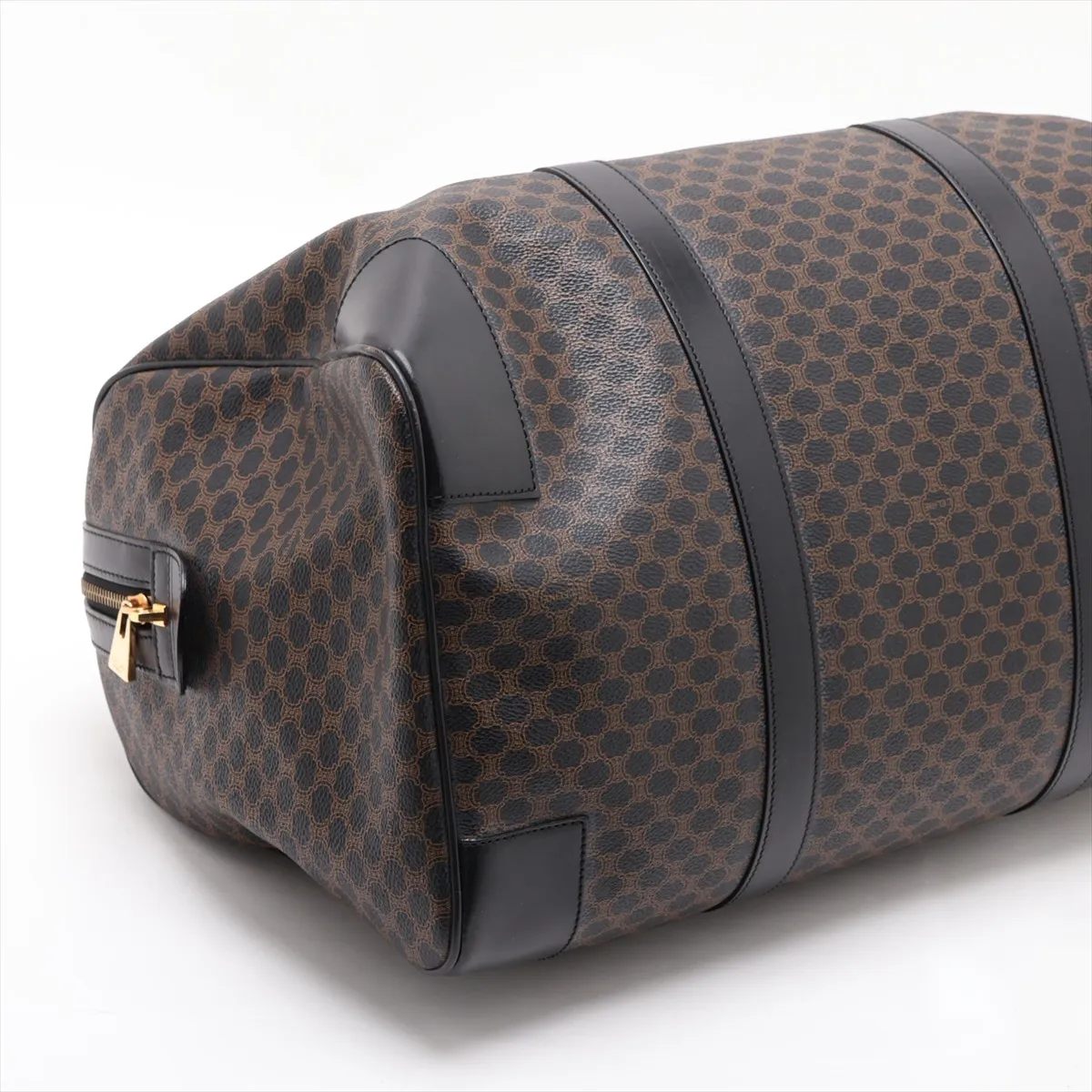 Macadam PVC x Leather Boston Bag, Black x Brown — view 4