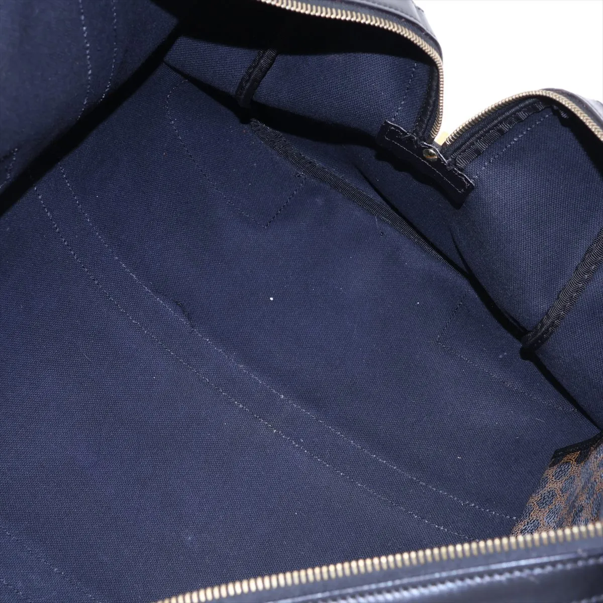 Macadam PVC x Leather Boston Bag, Black x Brown — view 8