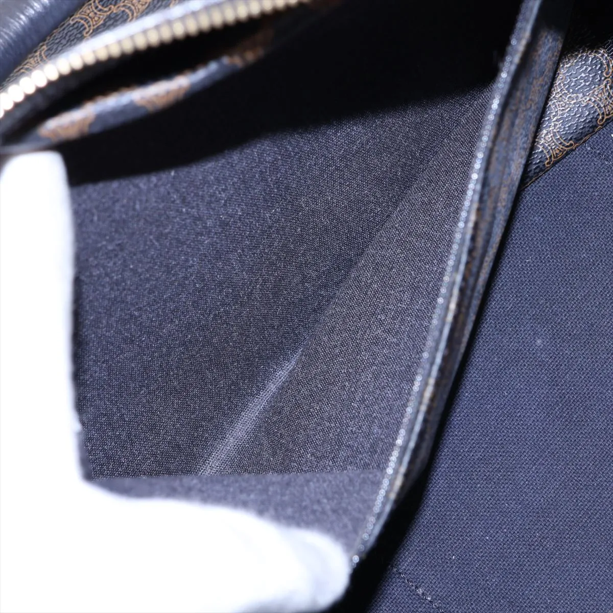 Macadam PVC x Leather Boston Bag, Black x Brown — view 9