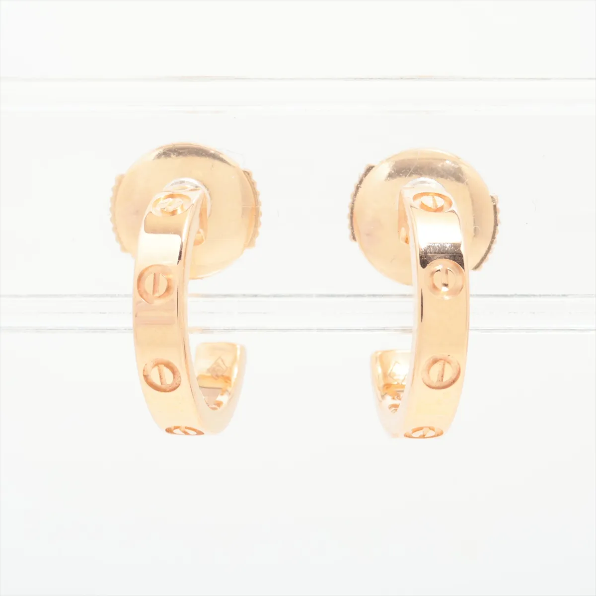 Mini Love Earrings, 750 (PG), 3.4g, ZA6526 — view 2