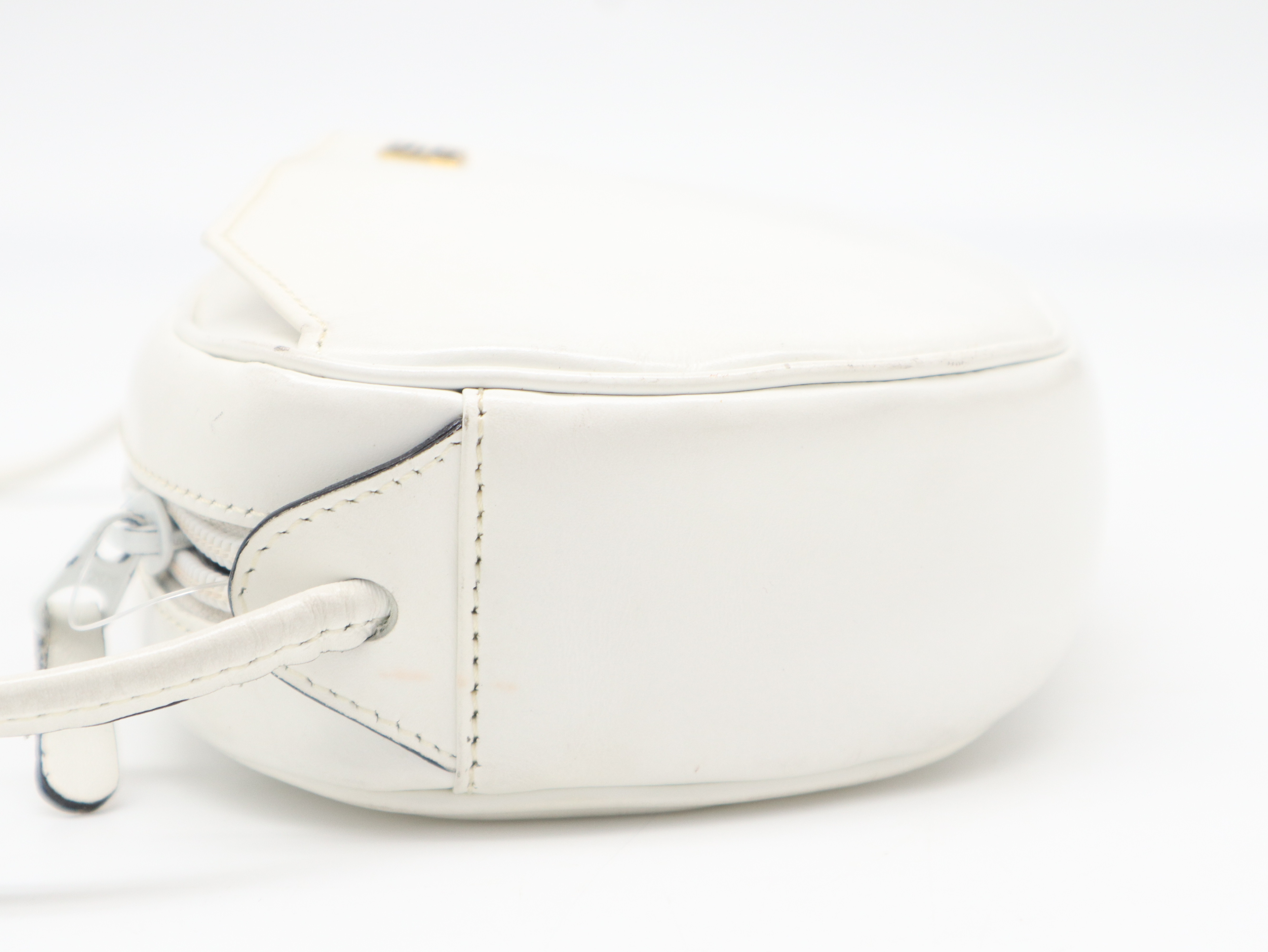 Leather White Shoulder Bag — view 3