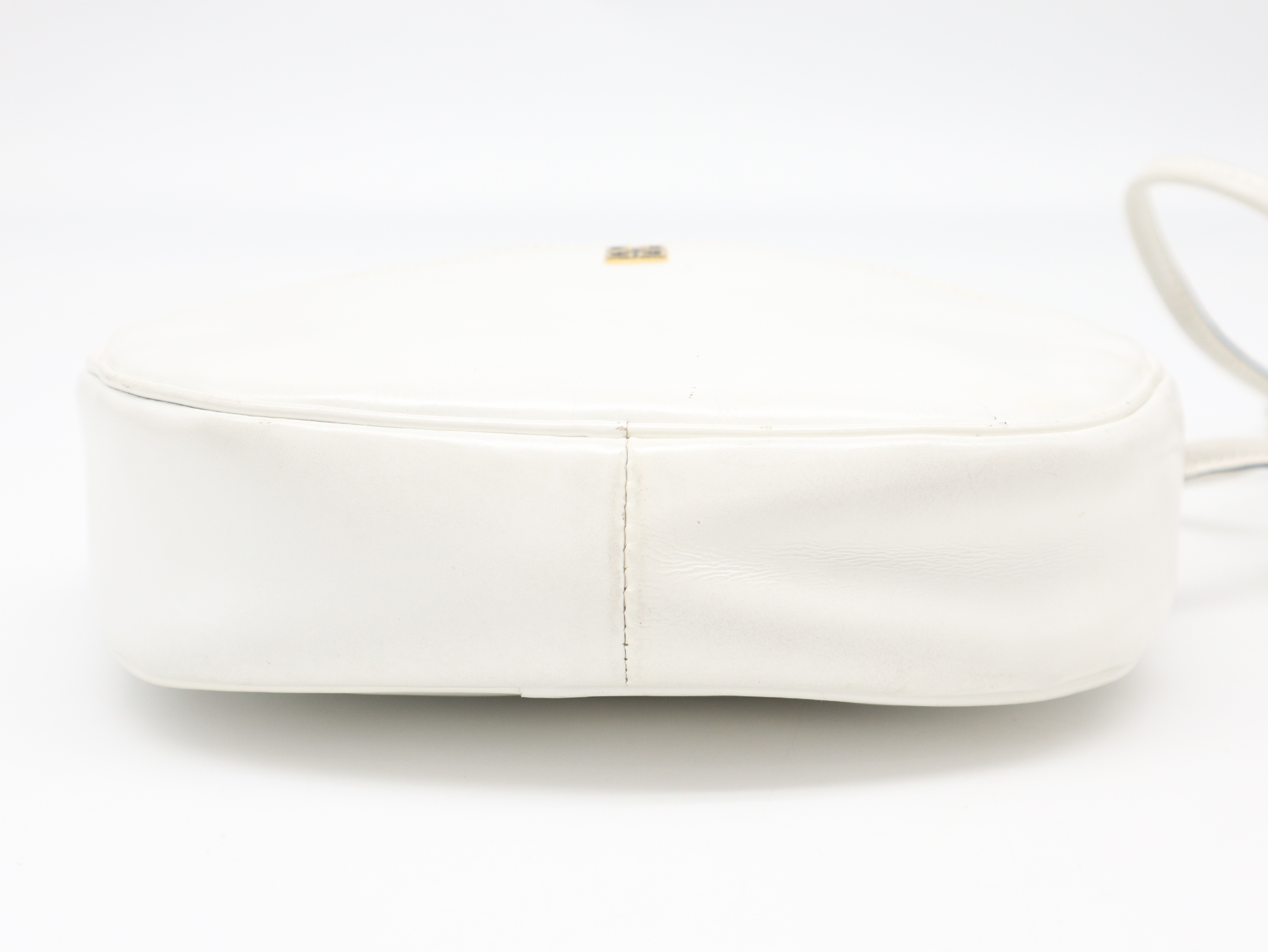 Leather White Shoulder Bag — view 5