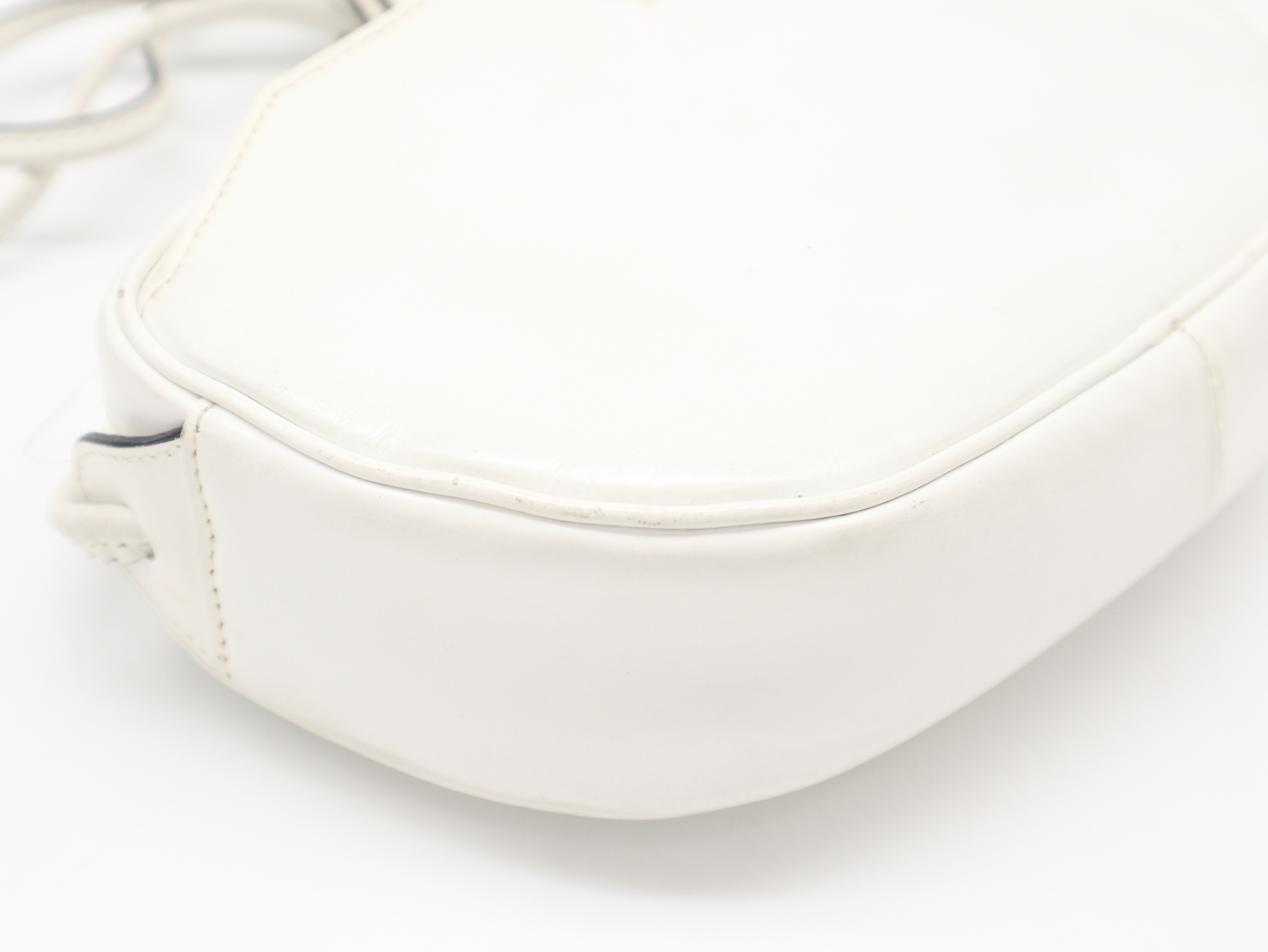 Leather White Shoulder Bag — view 7