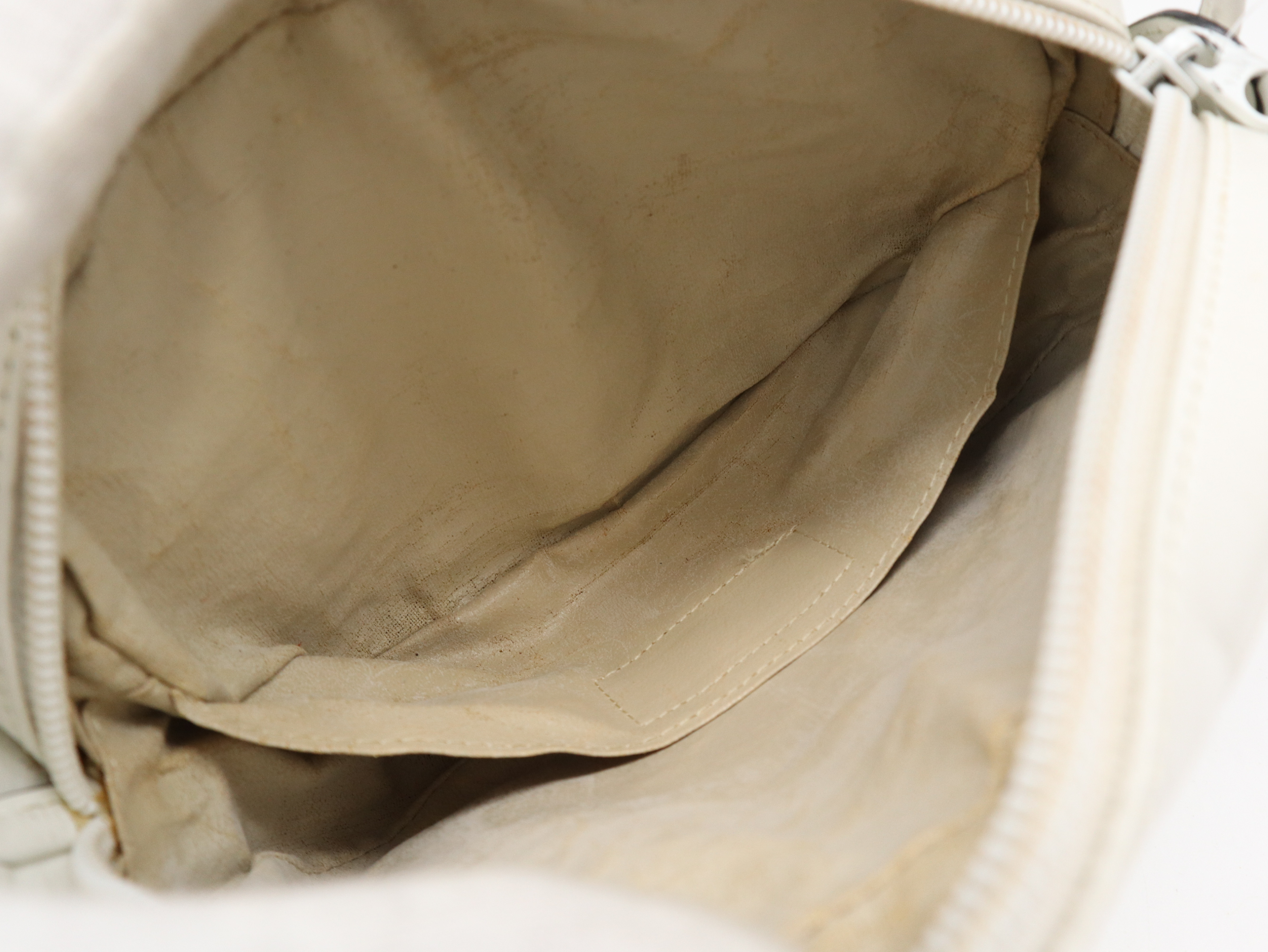 Leather White Shoulder Bag — view 9