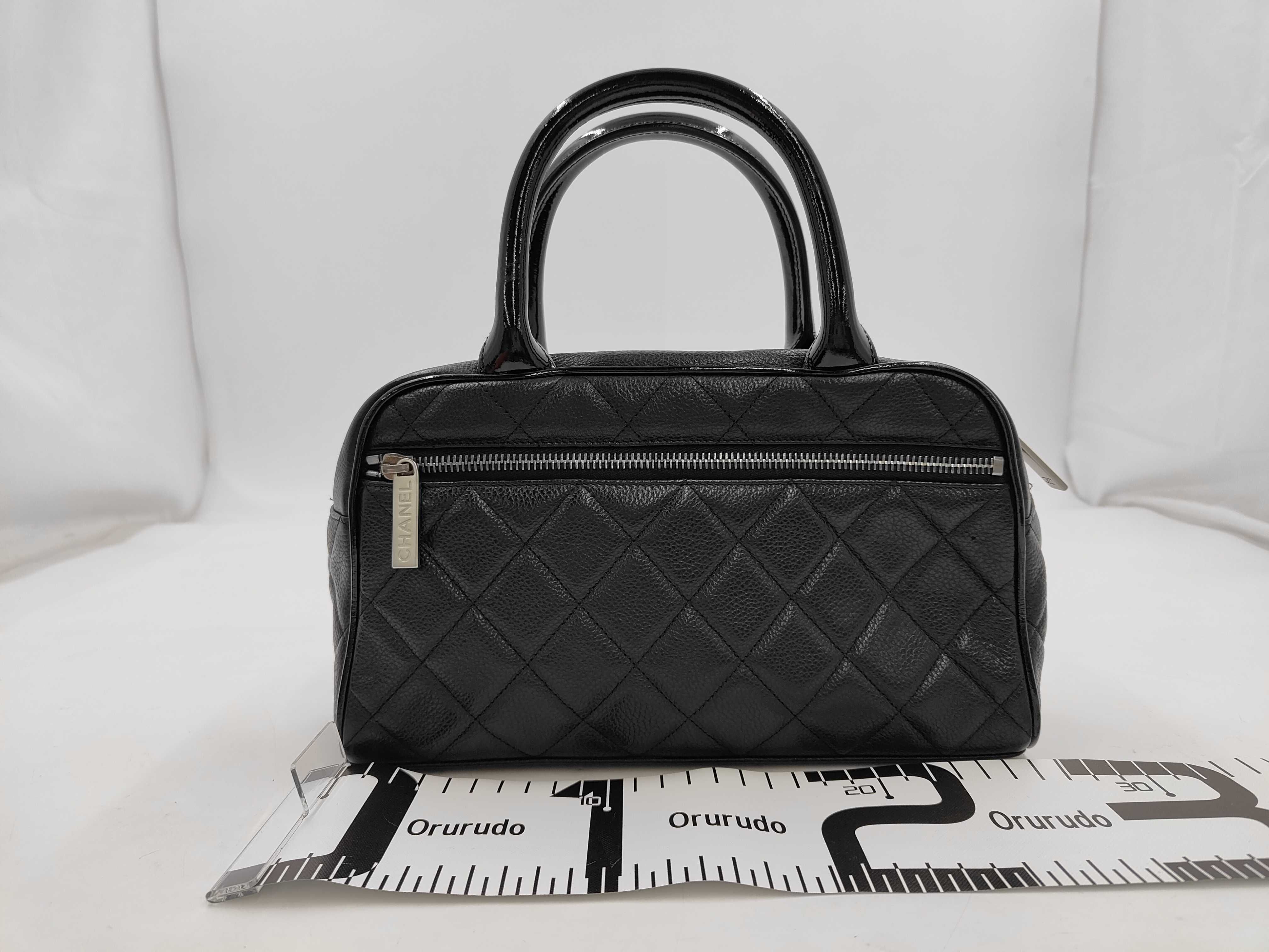 Caviar Logo Mini Boston Handbag — view 2