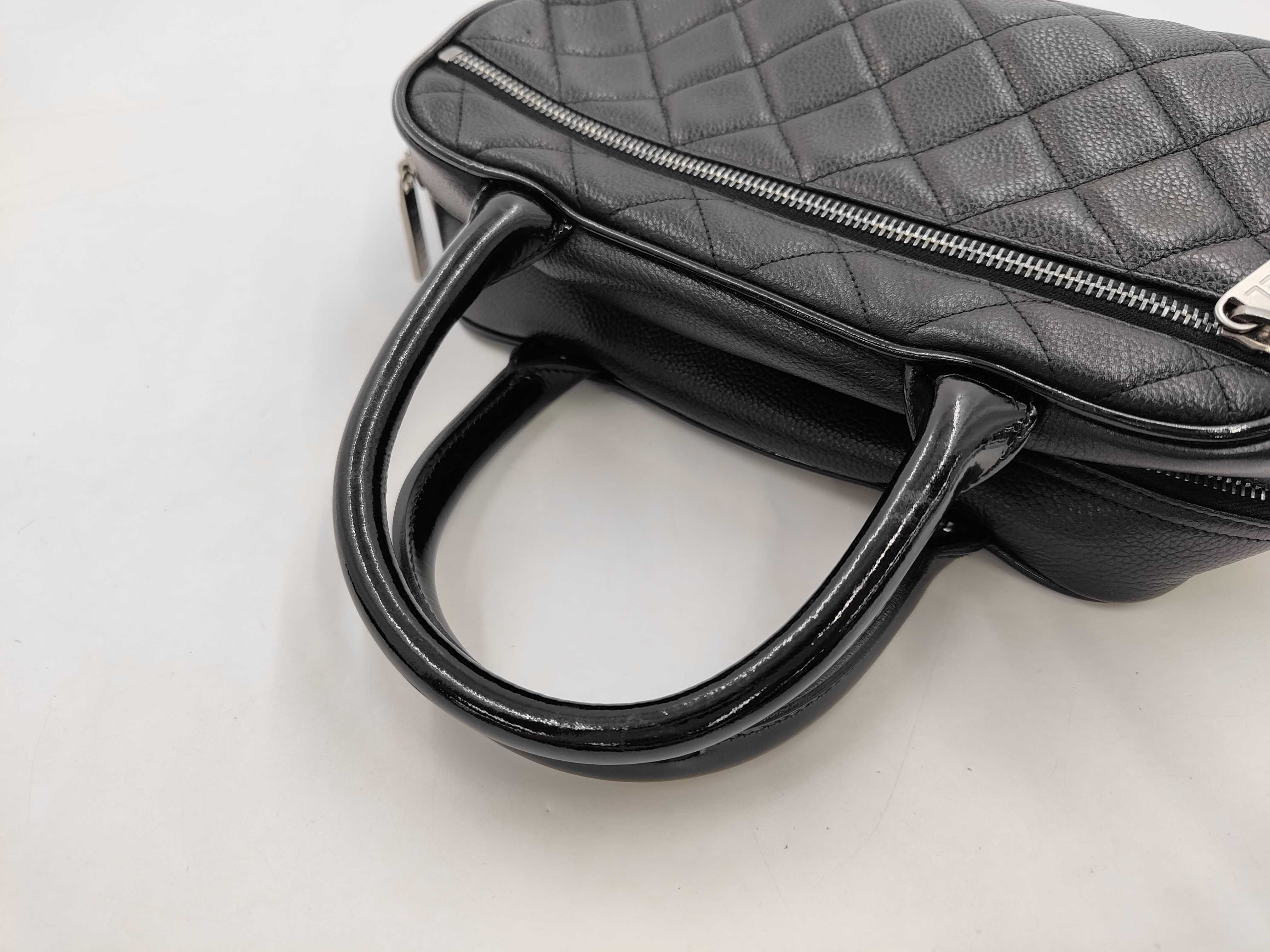 Caviar Logo Mini Boston Handbag — view 6
