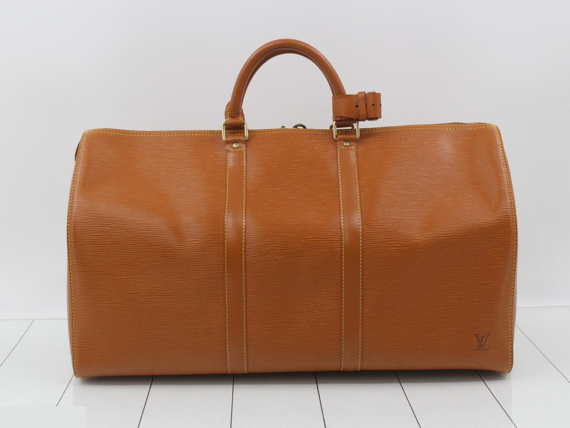 Epi Keepall 50 Zipang Gold Boston Bag — view 2