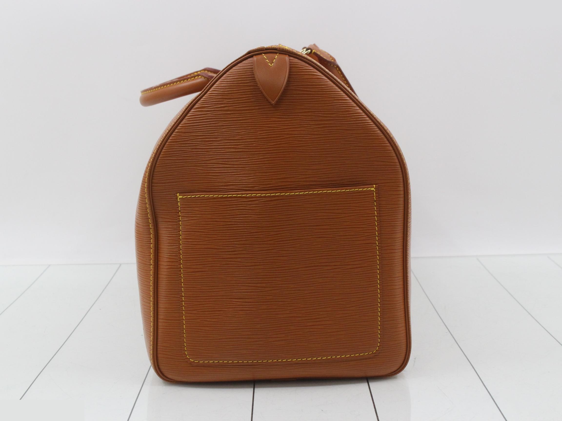 Epi Keepall 50 Zipang Gold Boston Bag — view 3