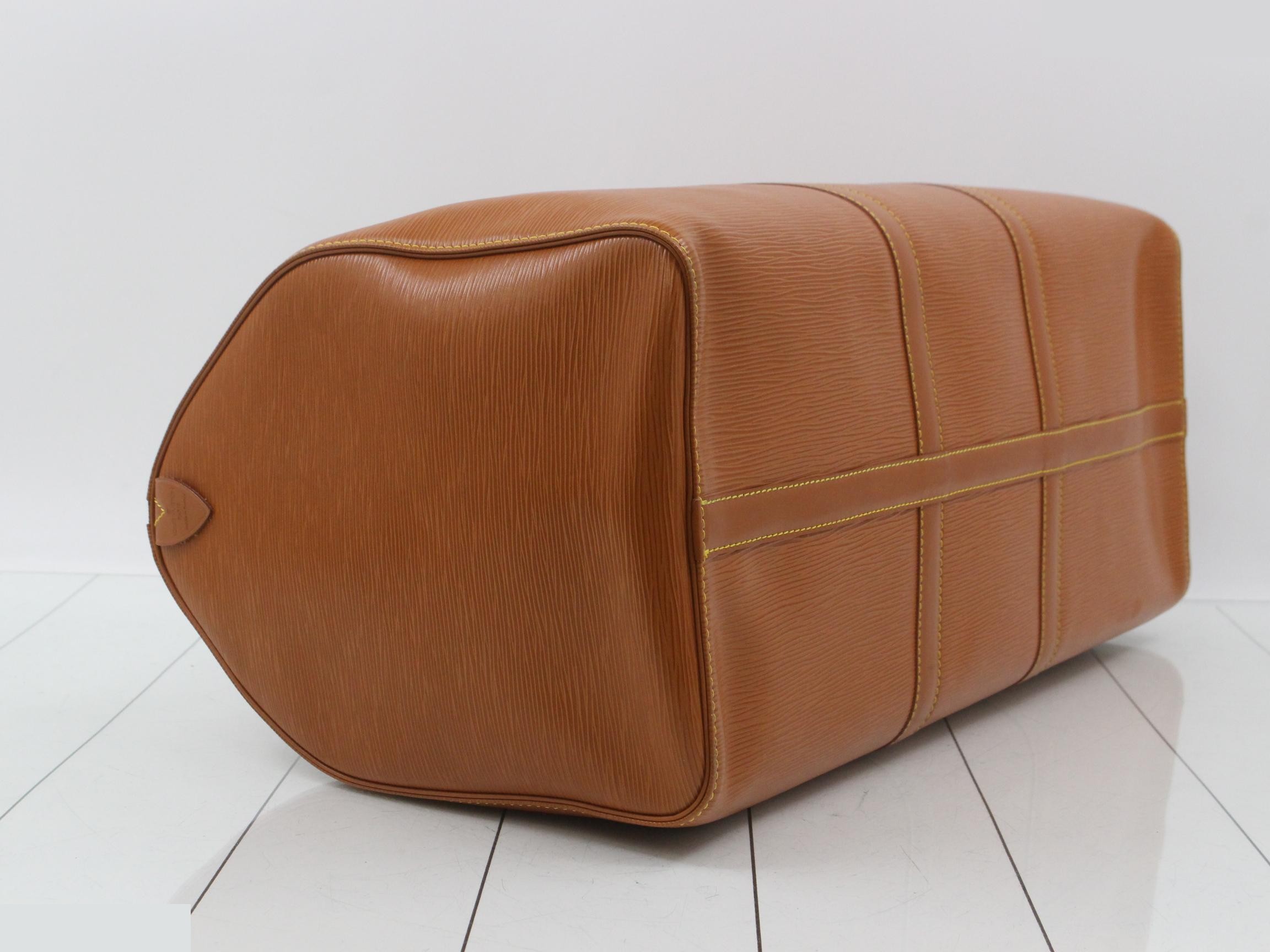 Epi Keepall 50 Zipang Gold Boston Bag — view 5