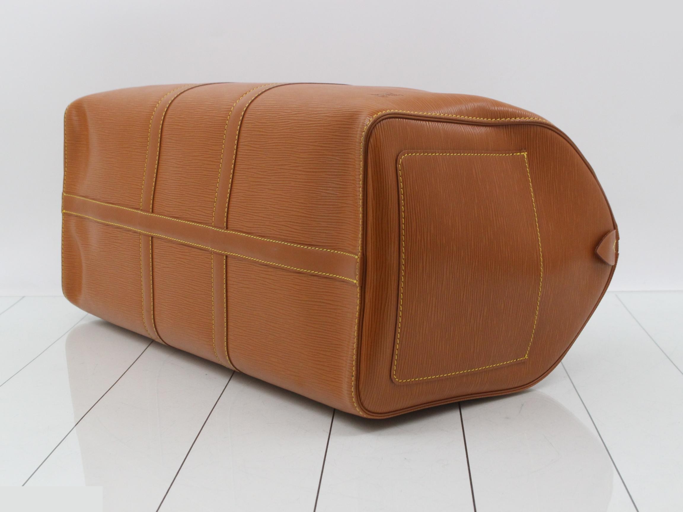 Epi Keepall 50 Zipang Gold Boston Bag — view 6