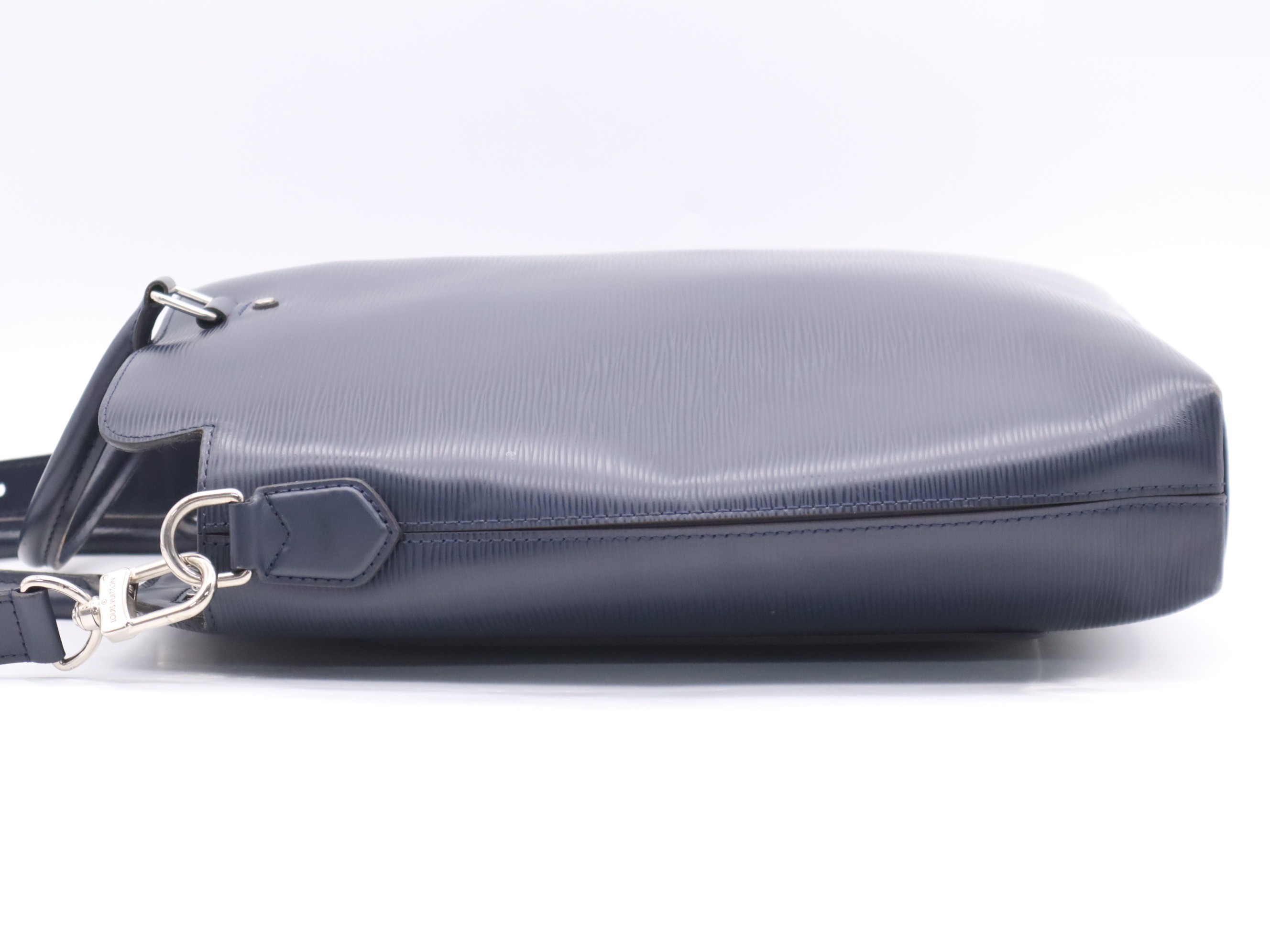 Brooks Tote Bag, Blue Marine, with Shoulder Strap — view 3