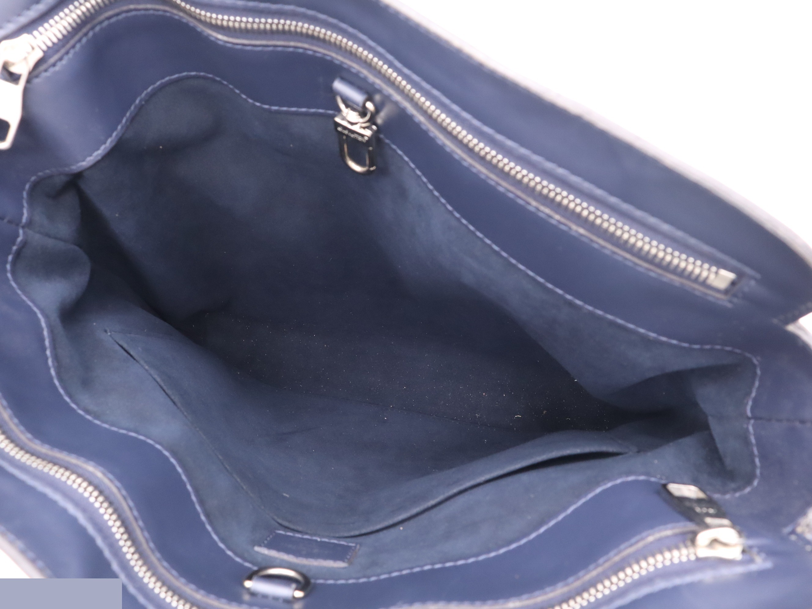 Brooks Tote Bag, Blue Marine, with Shoulder Strap — view 7