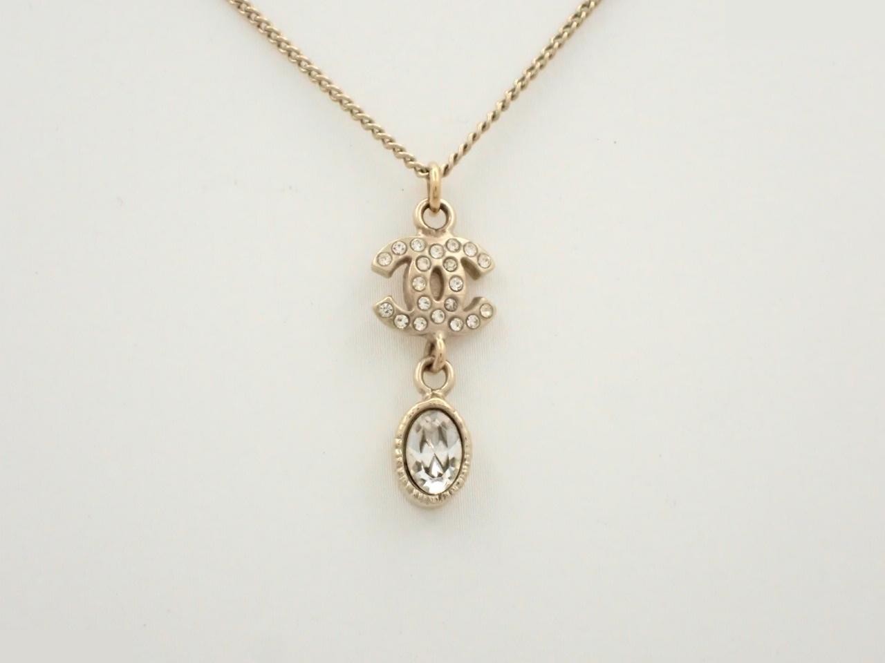 GP/Rhinestone/Bijou Coco Mark Necklace with Box 09A
