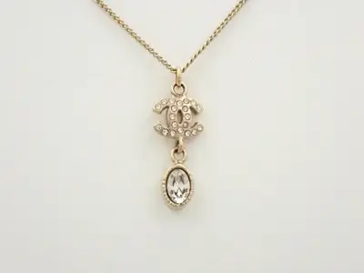 GP/Rhinestone/Bijou Coco Mark Necklace with Box 09A