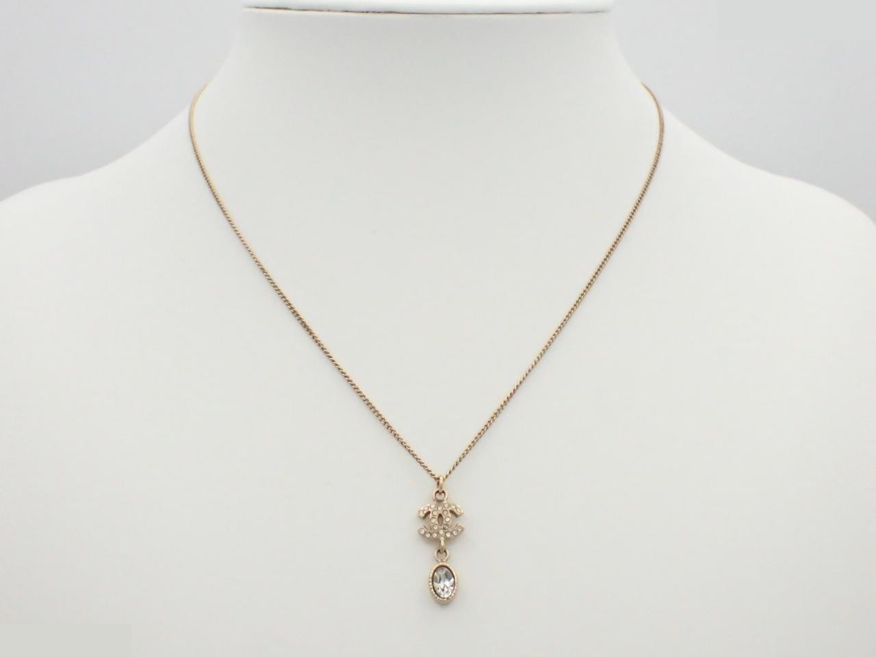 GP/Rhinestone/Bijou Coco Mark Necklace with Box 09A — view 3