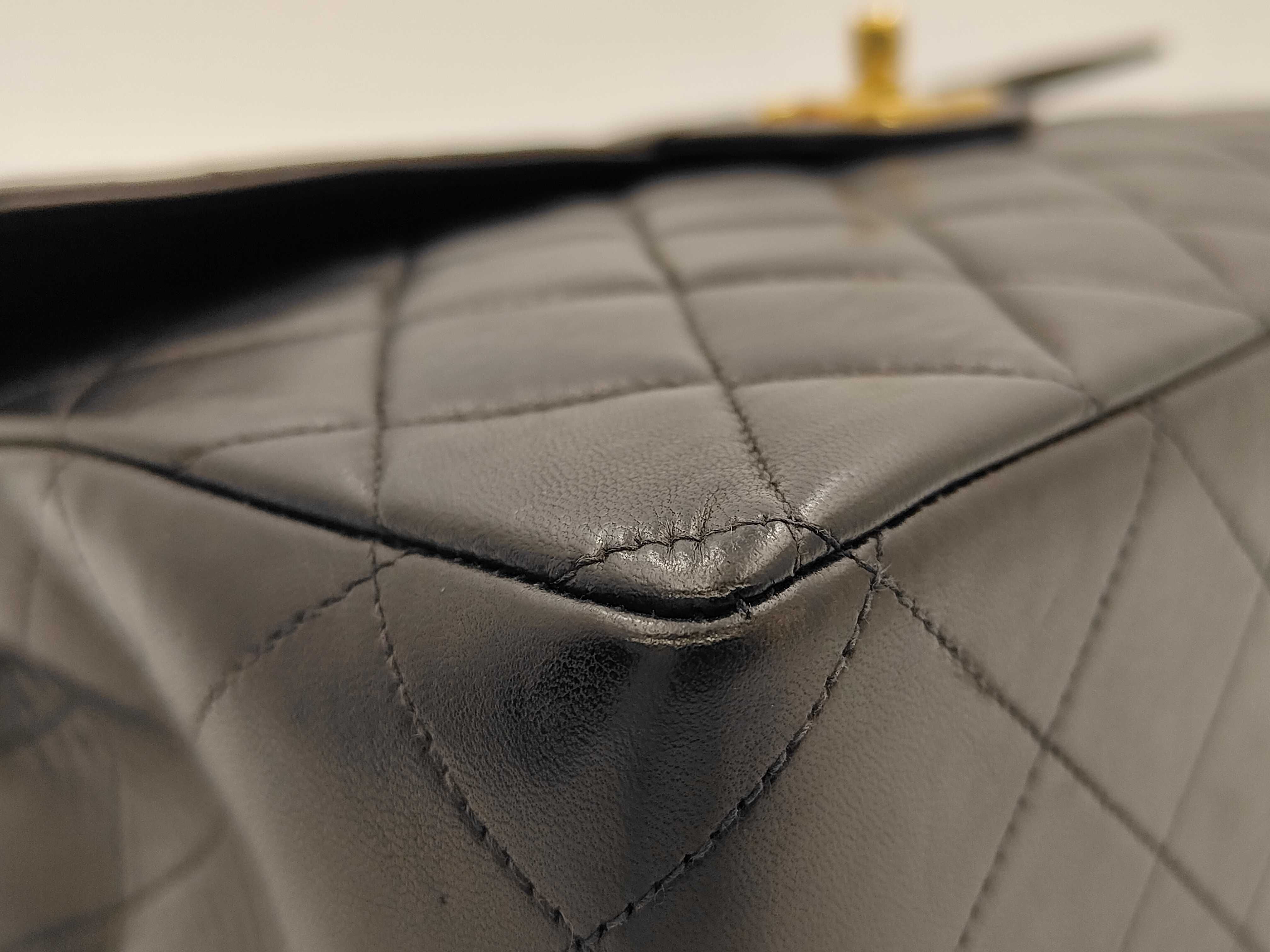 Large Matelassé Lambskin Shoulder Bag — view 6