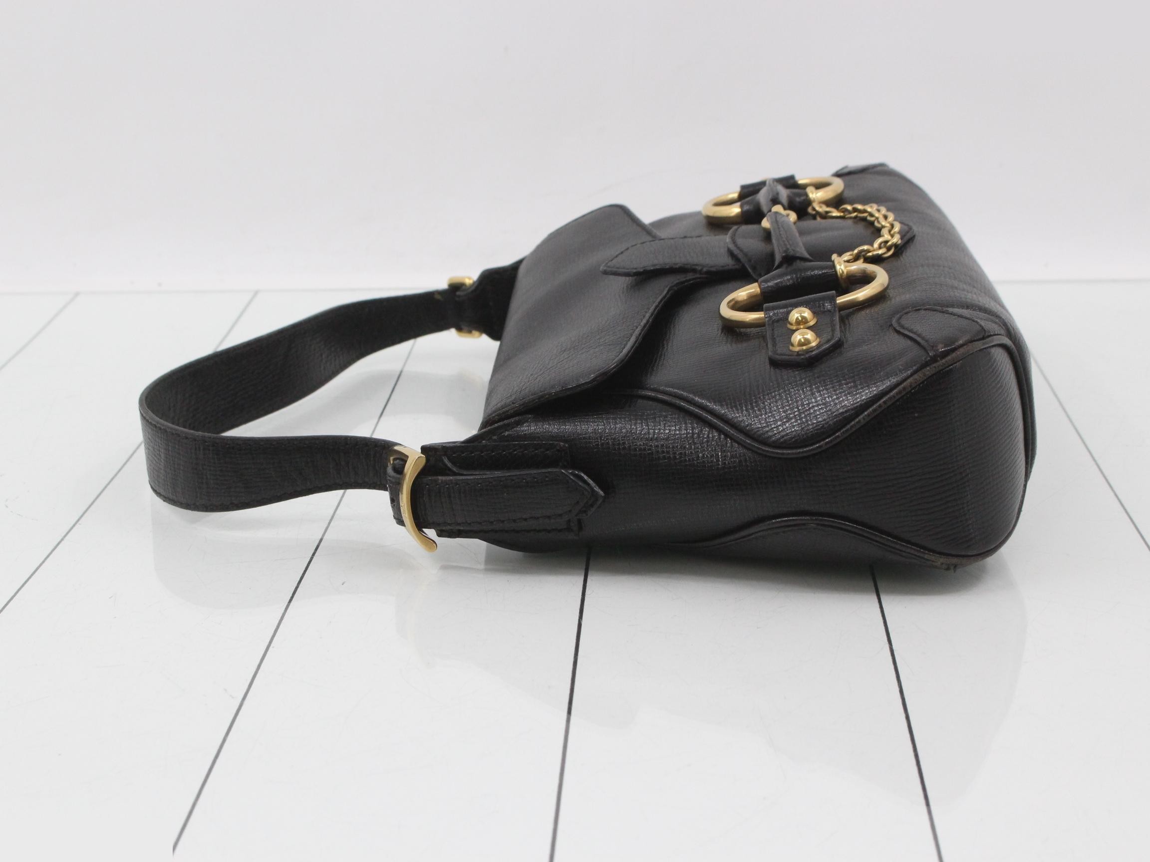 Horsebit handbag, black — view 4