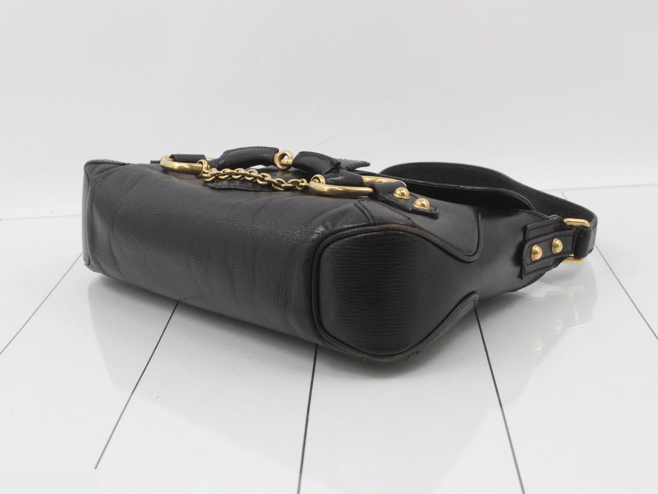 Horsebit handbag, black — view 6