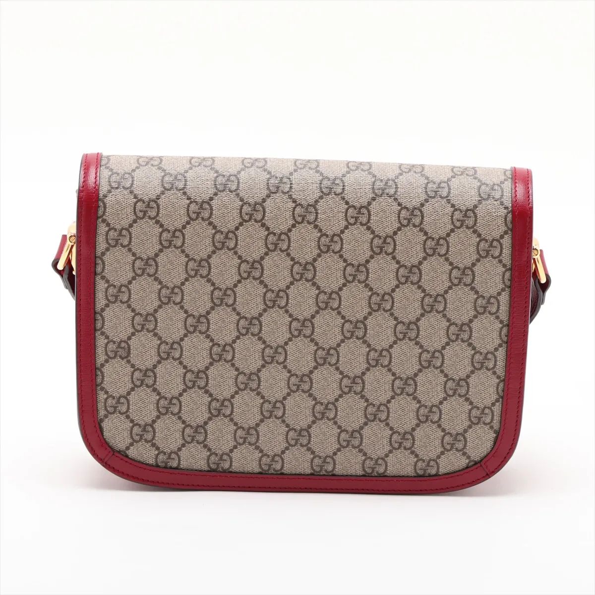 GG Supreme Horsebit 1955 602204 PVC x Leather Shoulder Bag, Beige — view 2