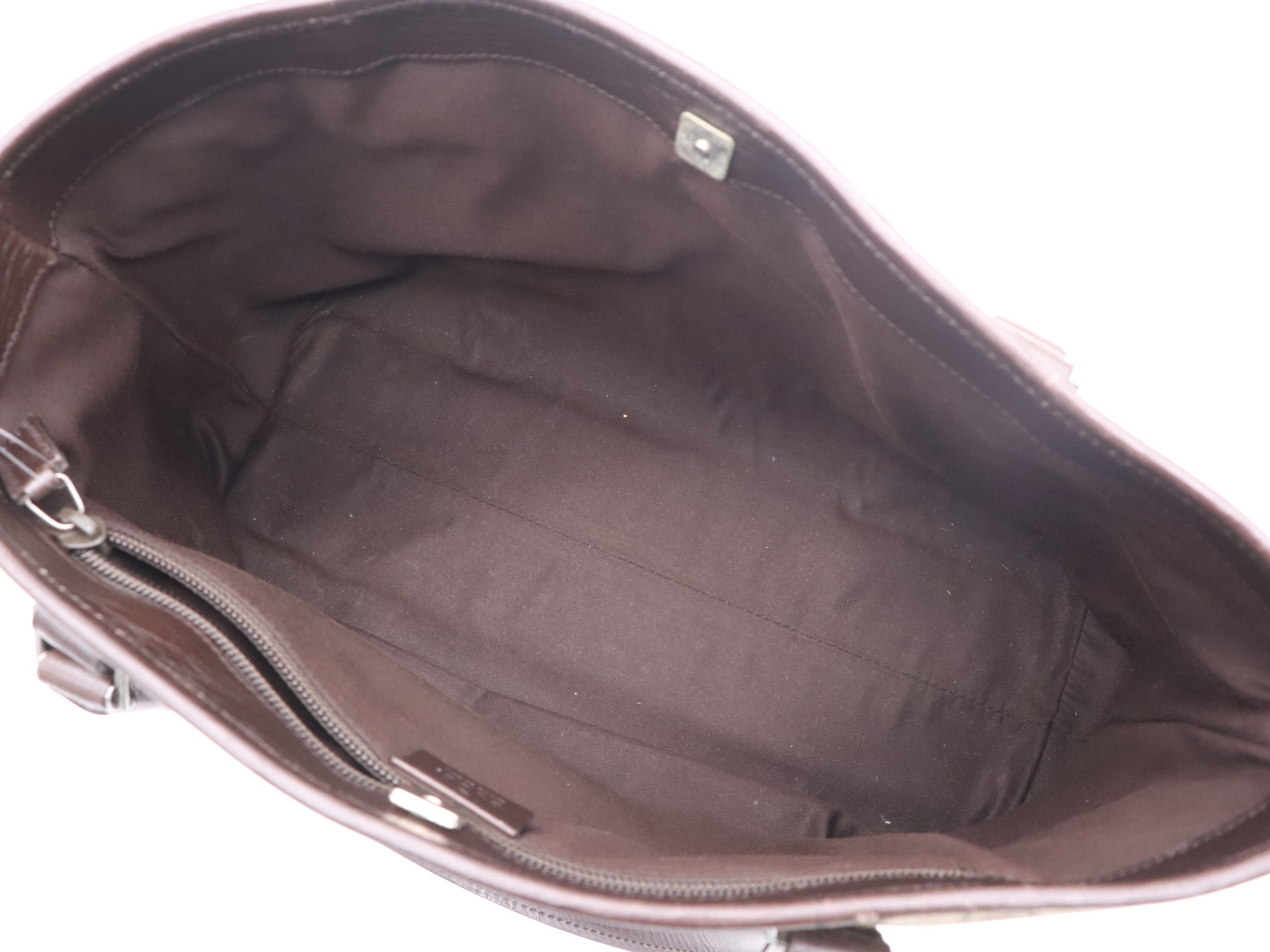 PVC x Leather GG Supreme Tote Bag, Brown, Silver Hardware — view 7
