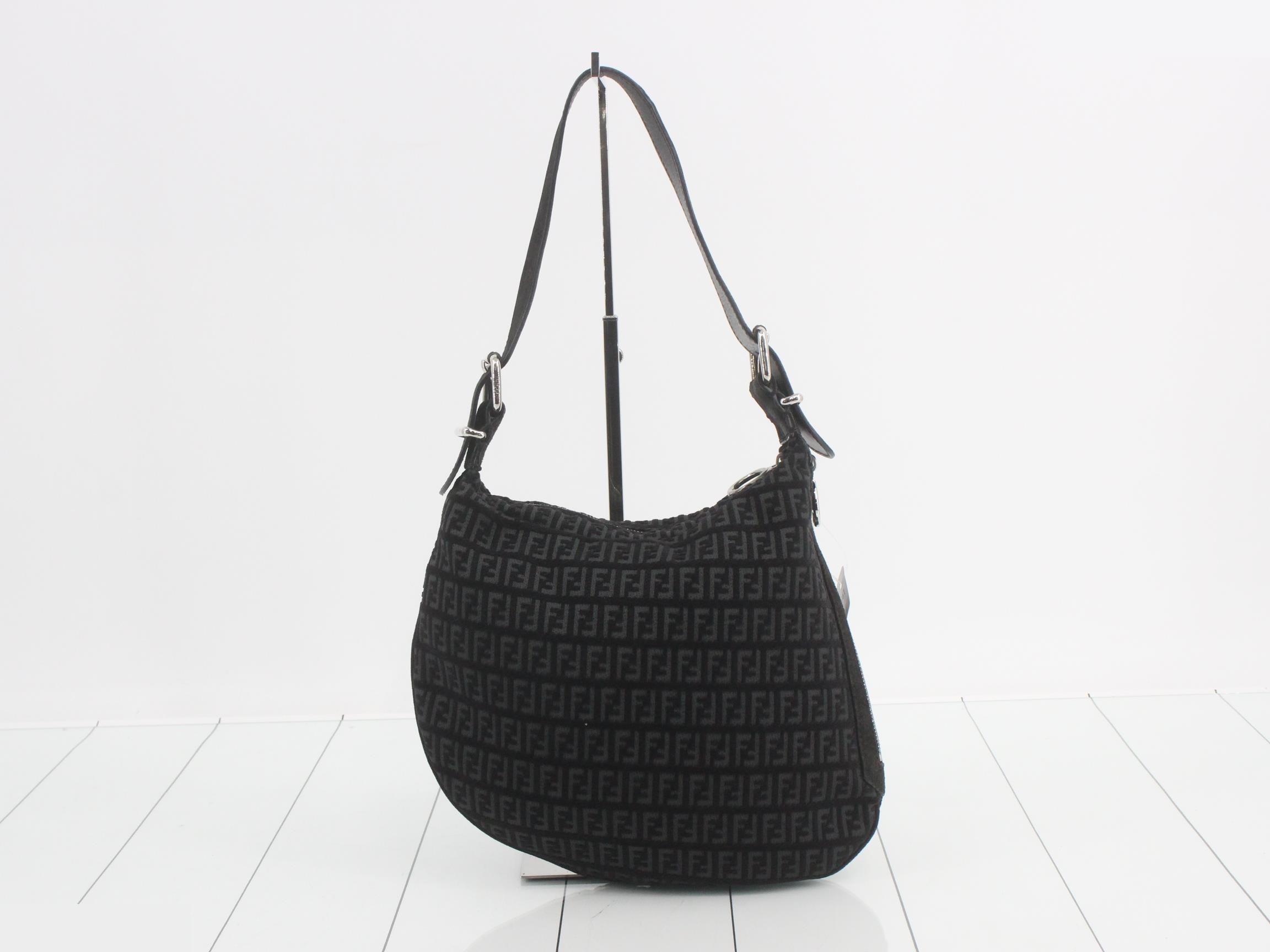 Suede shoulder bag with side zip — view 2