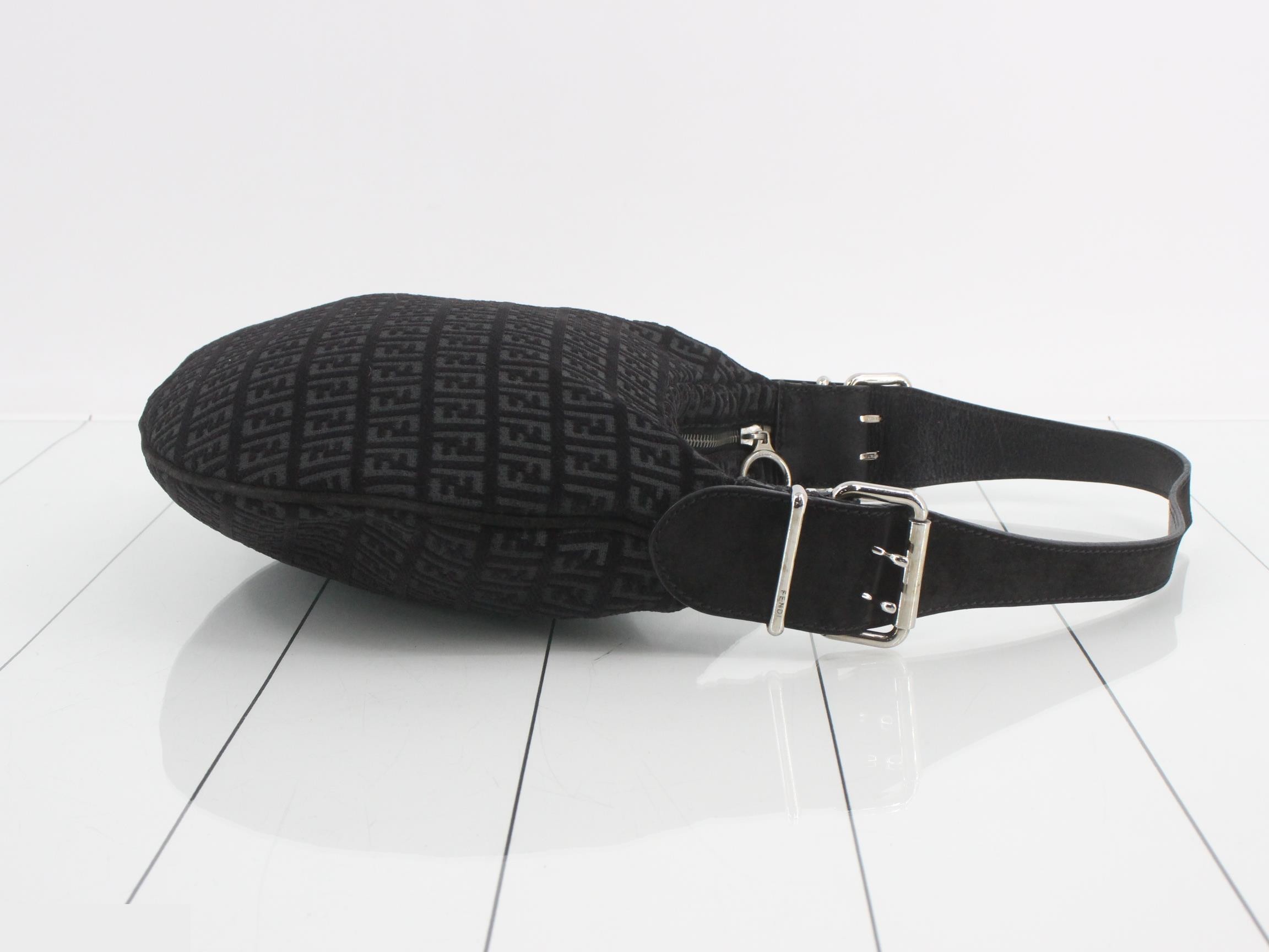 Suede shoulder bag with side zip — view 3