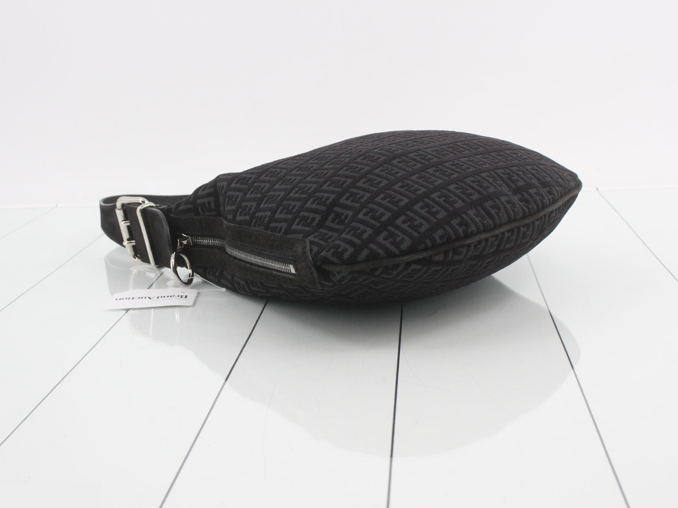 Suede shoulder bag with side zip — view 5