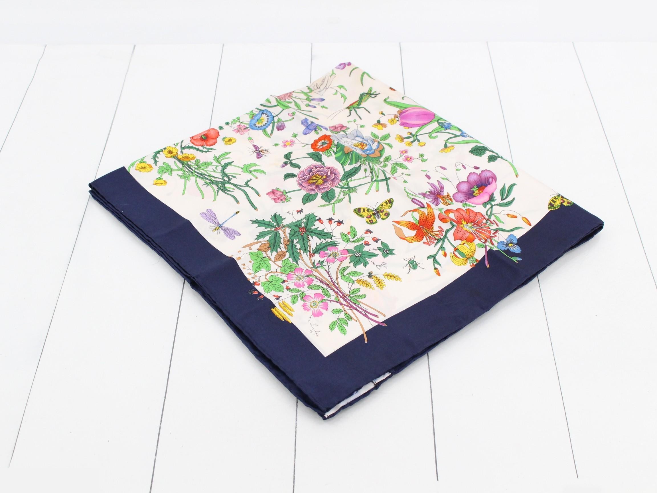 Floral silk scarf — view 2