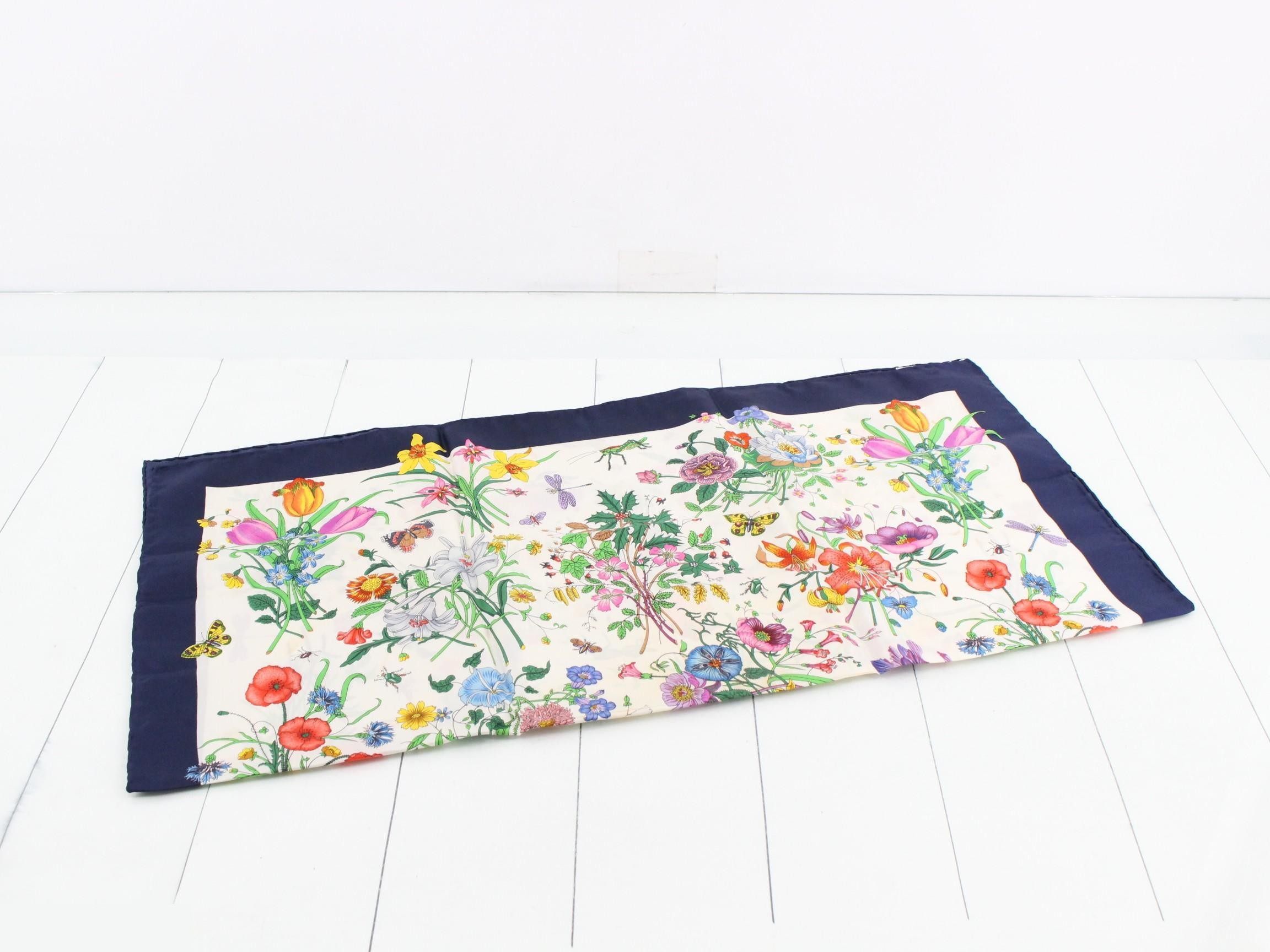 Floral silk scarf — view 3