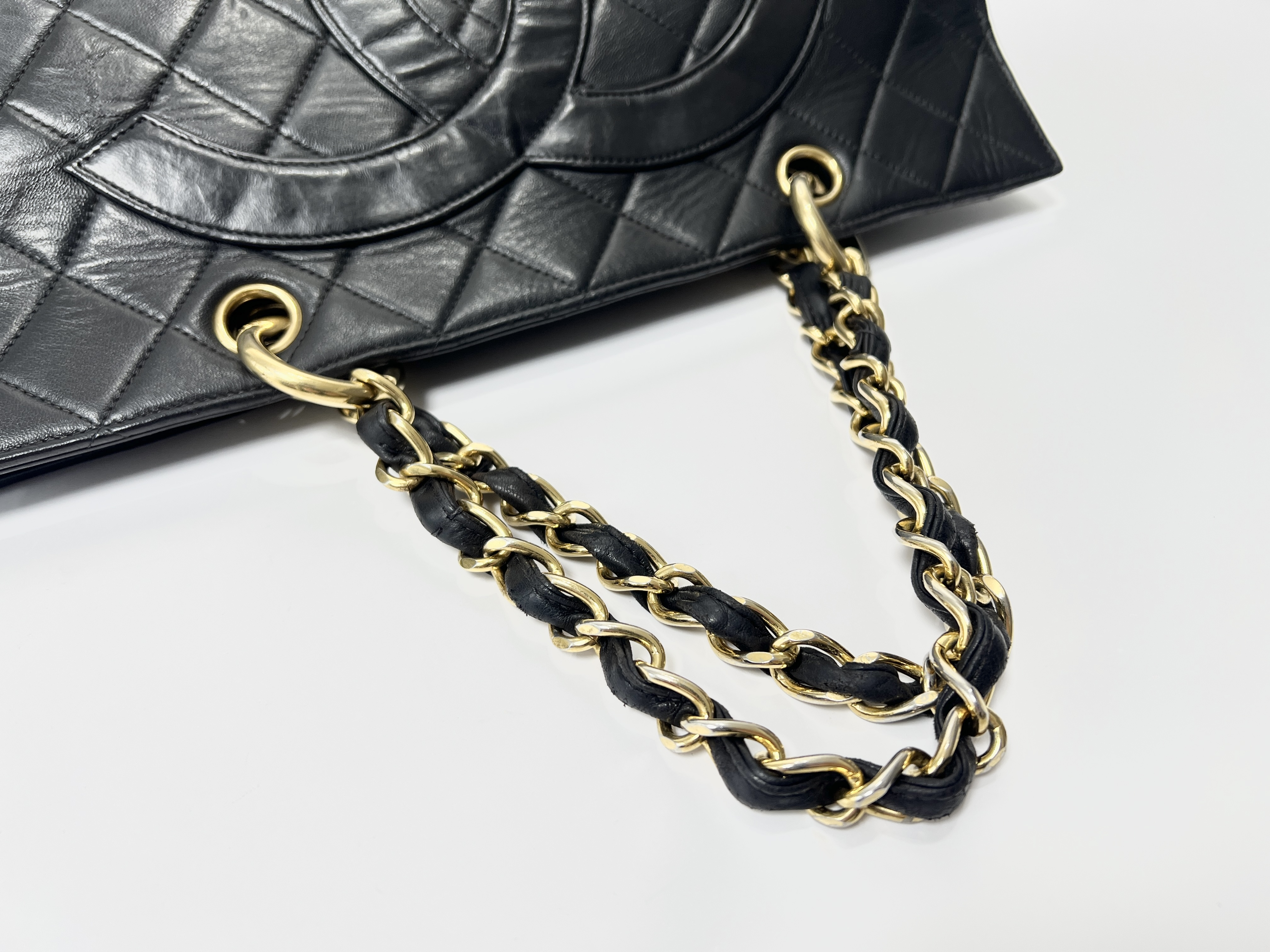 Matelassé Large Coco Mark Lambskin Leather Chain Handbag (Series 4 Tote Bag) — view 3