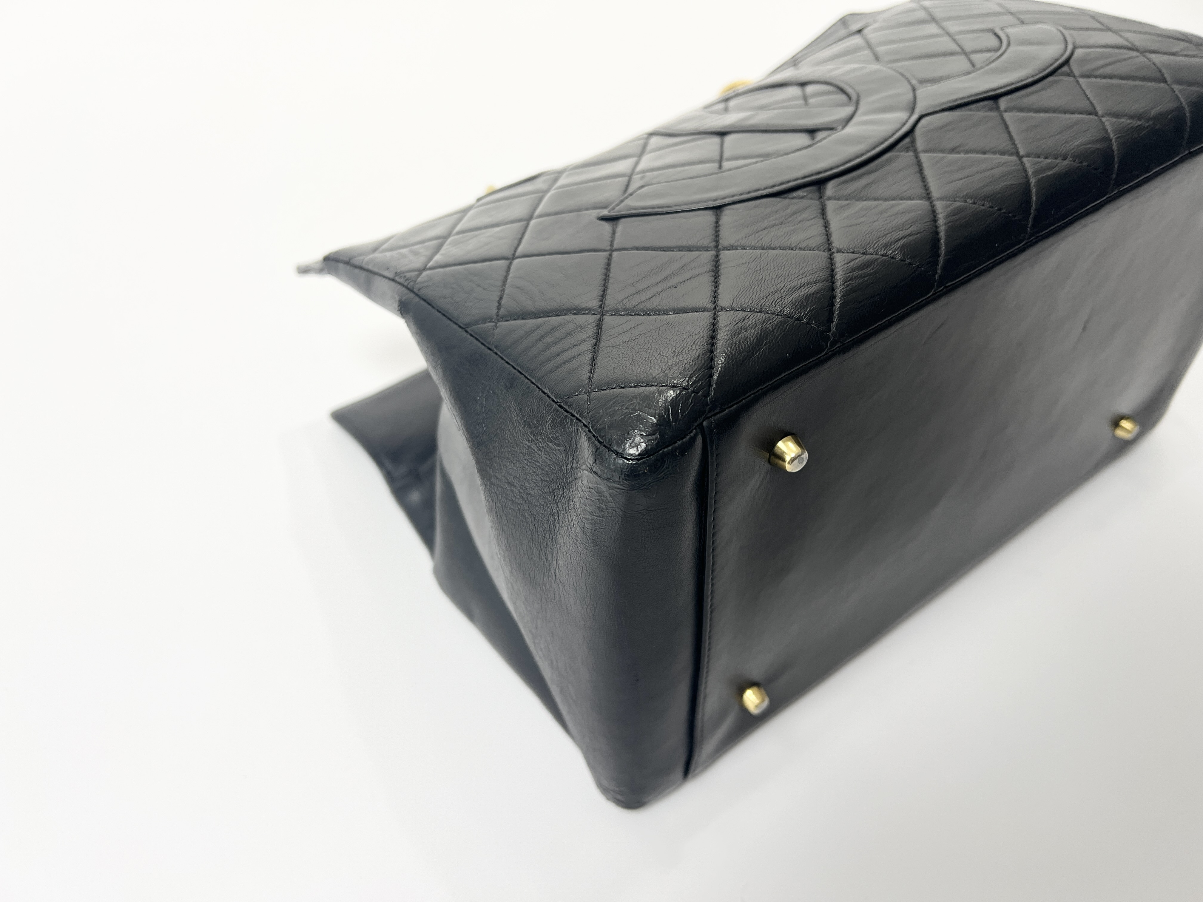 Matelassé Large Coco Mark Lambskin Leather Chain Handbag (Series 4 Tote Bag) — view 10