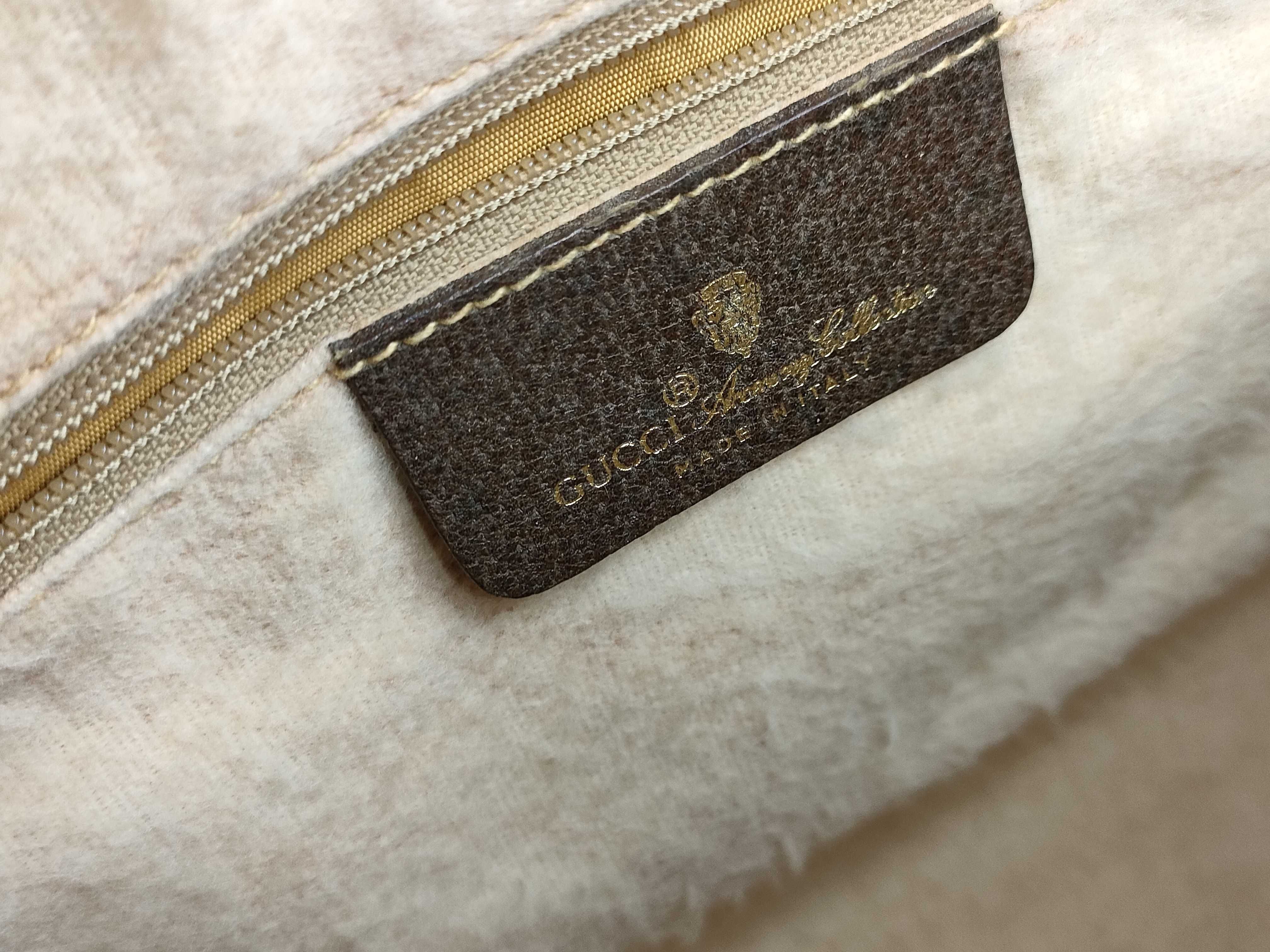 GG Supreme Gucci 40 02 007 GG Supreme Sherry Line Boston Bag PVC Leather Brown Boston Bag — view 11