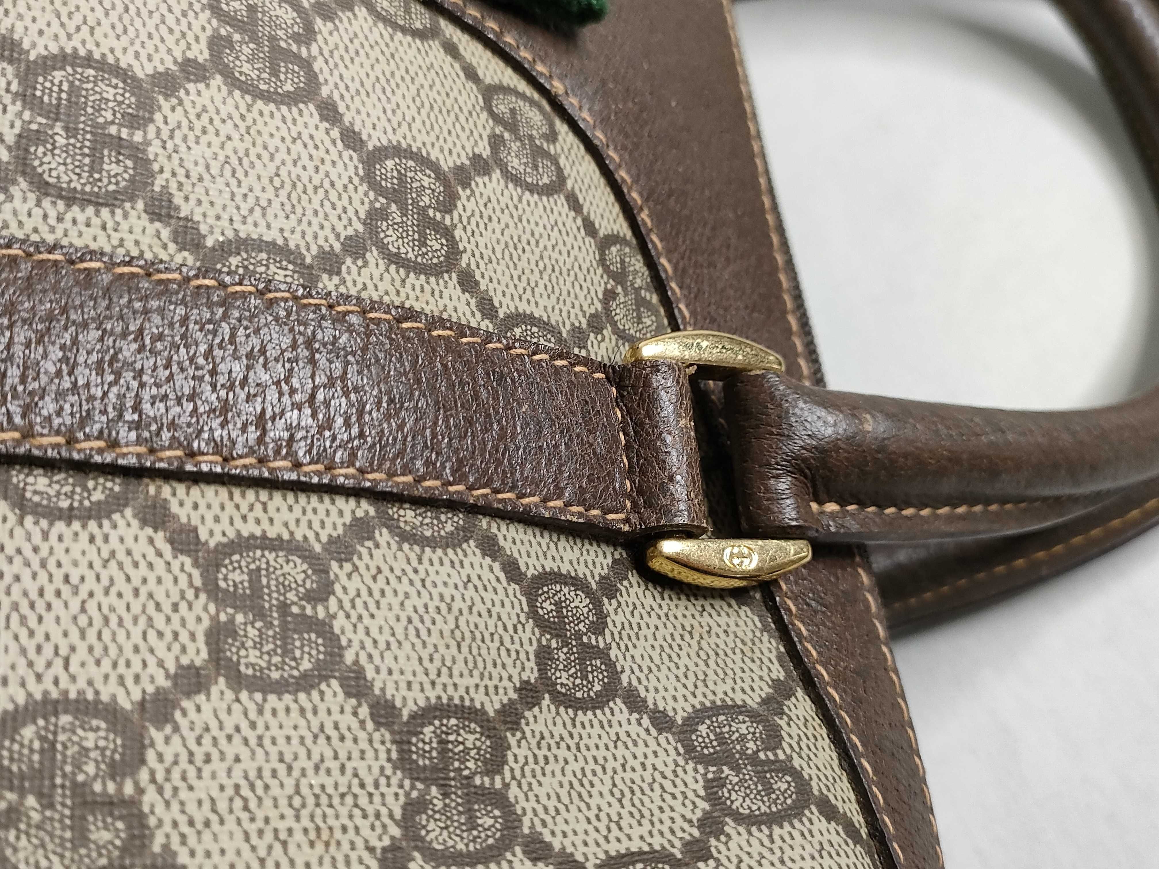 GG Supreme Gucci 40 02 007 GG Supreme Sherry Line Boston Bag PVC Leather Brown Boston Bag — view 5