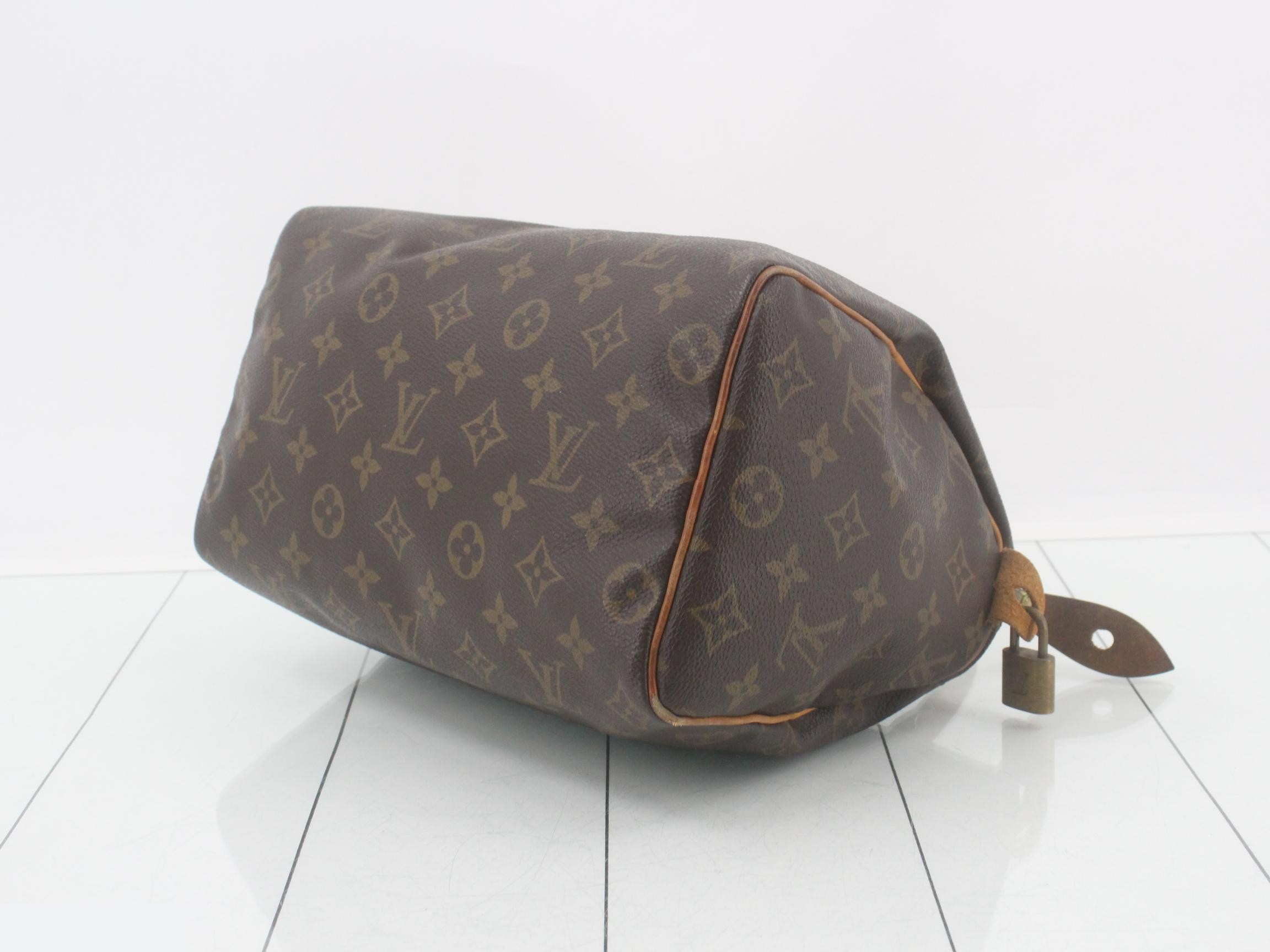 Monogram Speedy bag; serial number faded, heavily deteriorated. — view 6