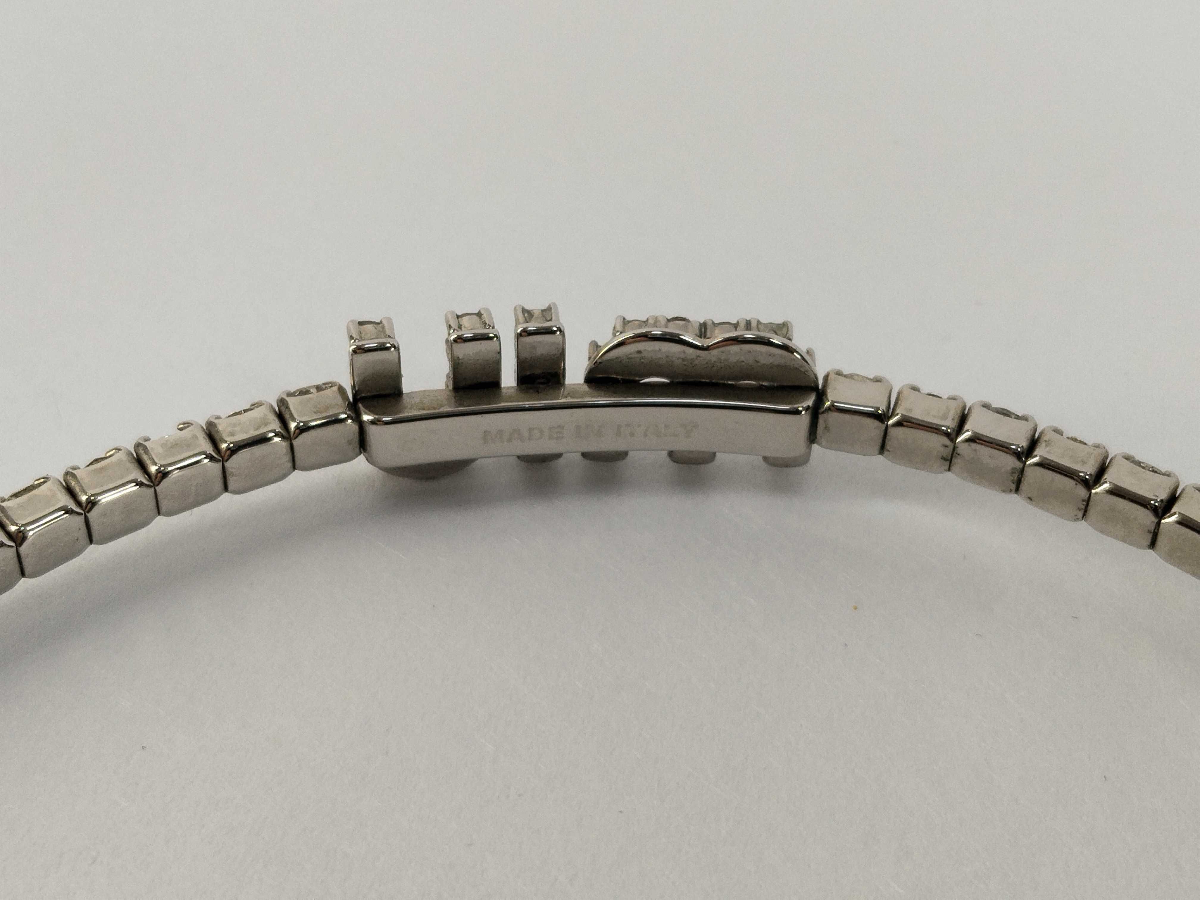 Logo Beaded Choker Silver Necklace — view 2