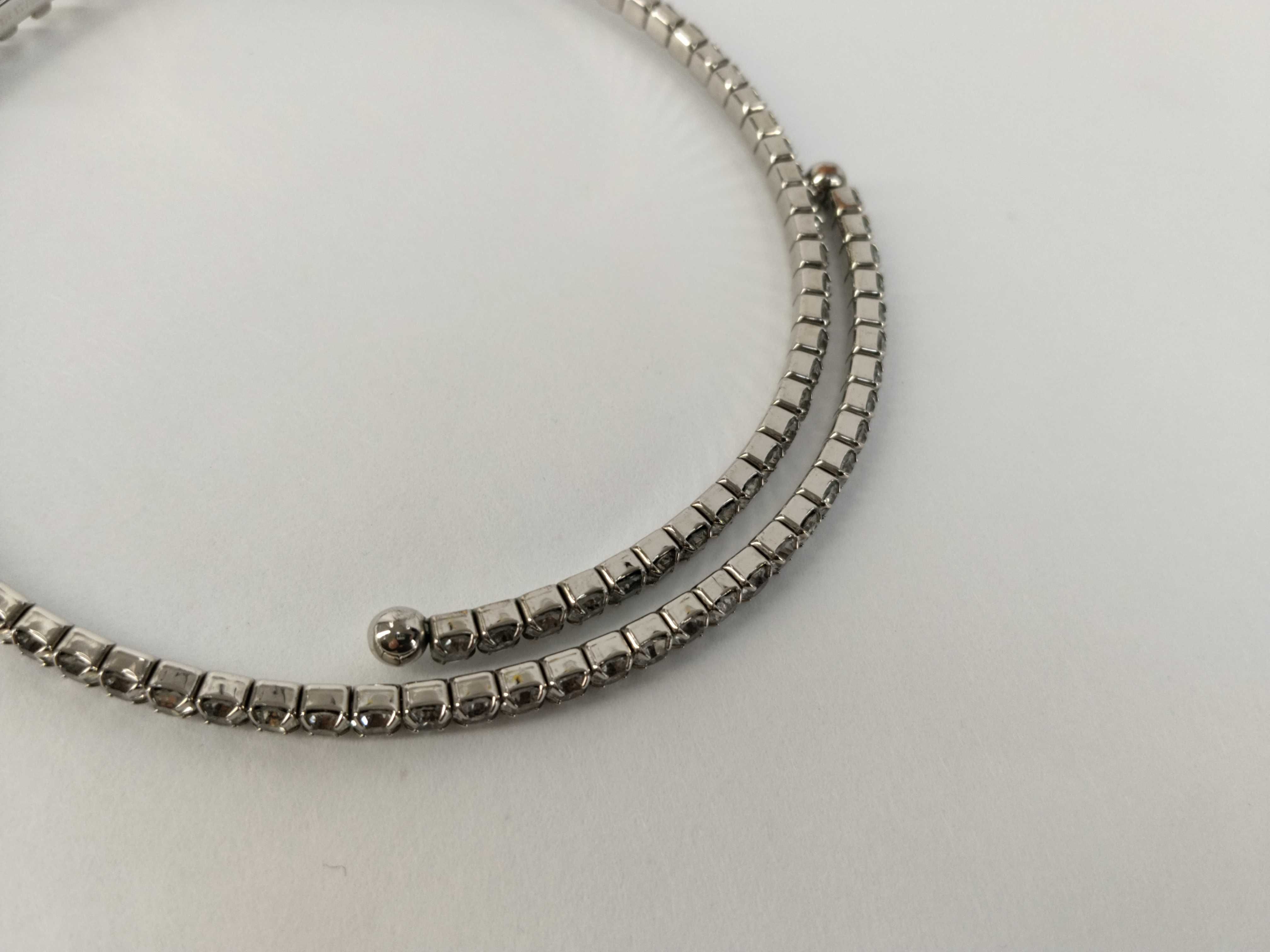 Logo Beaded Choker Silver Necklace — view 4