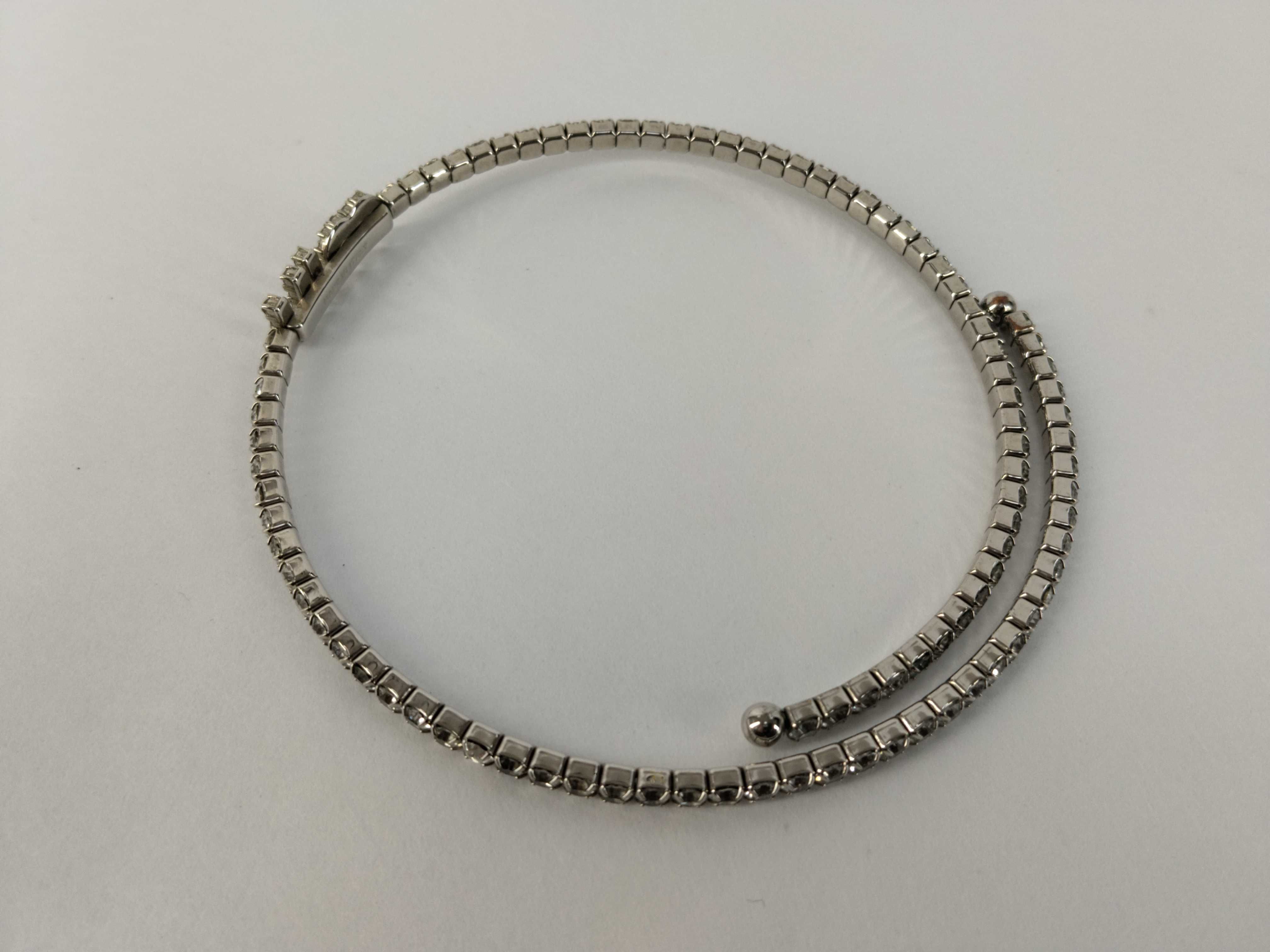 Logo Beaded Choker Silver Necklace — view 5